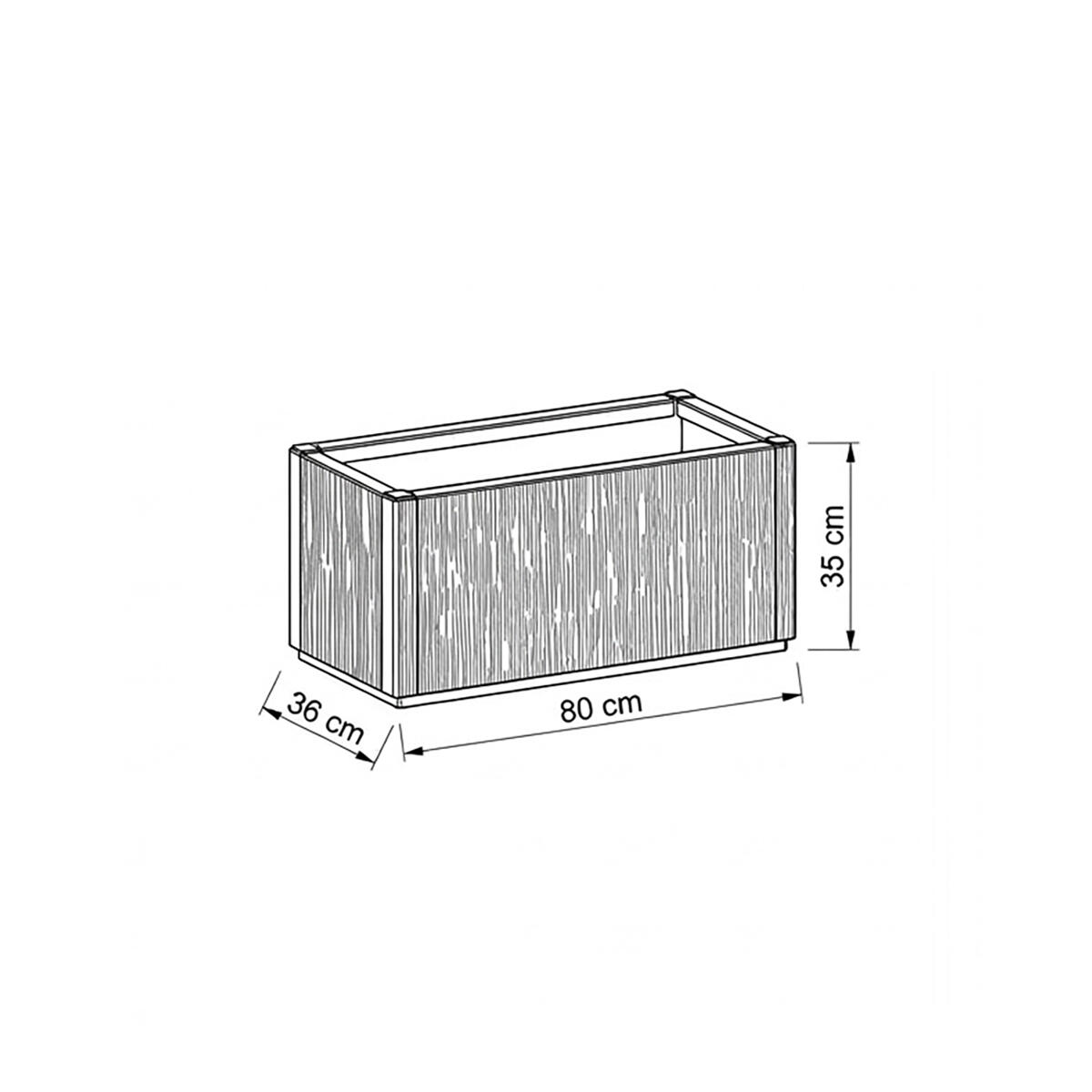 Fioriera Ethica STEFANPLAST in polipropilene avorio H 36 x L 80 x P 36 cm - 7