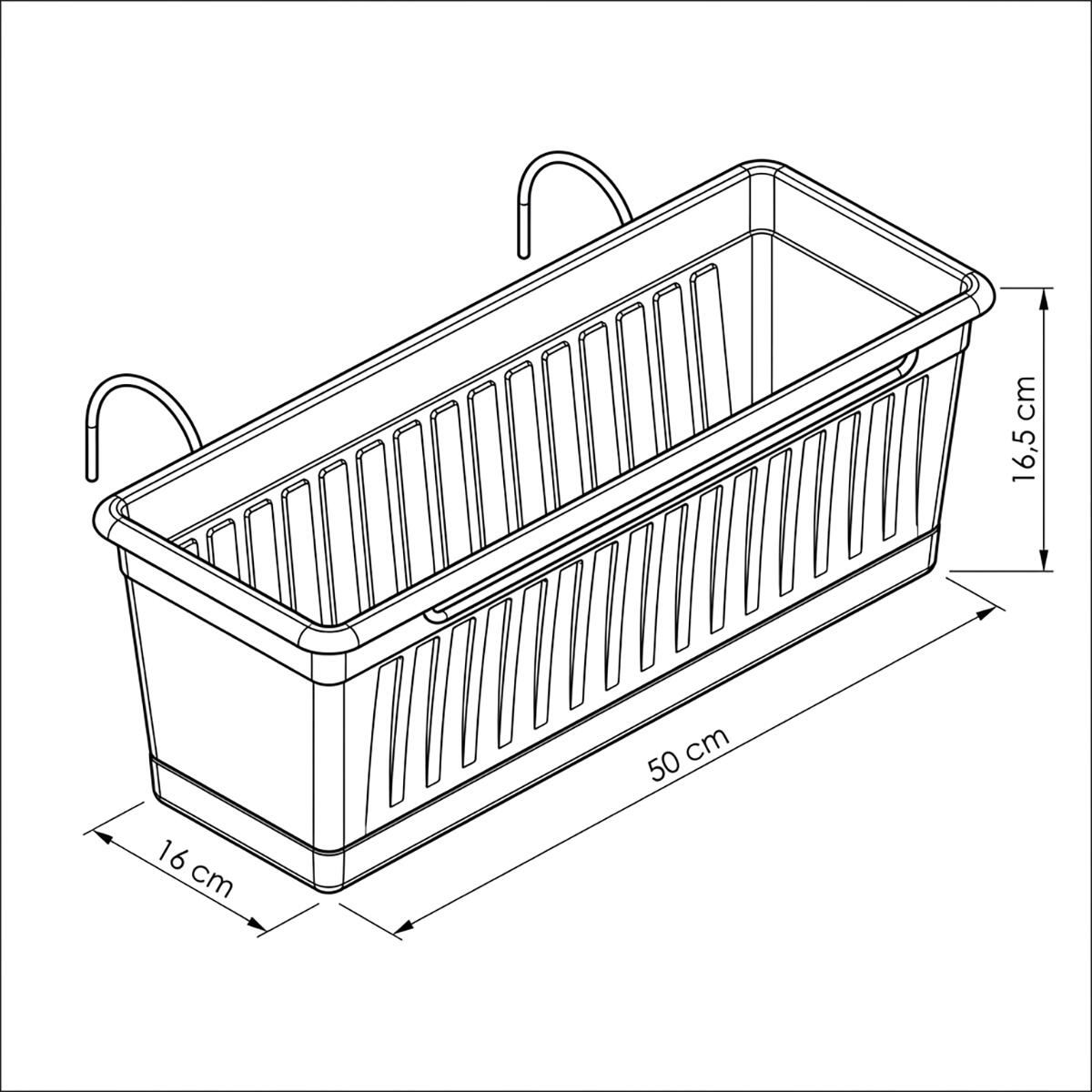Vaso con sottovaso e supporto Venezia in polipropilene terracotta H 20.5 cm, 7.5 l STEFANPLAST - 4