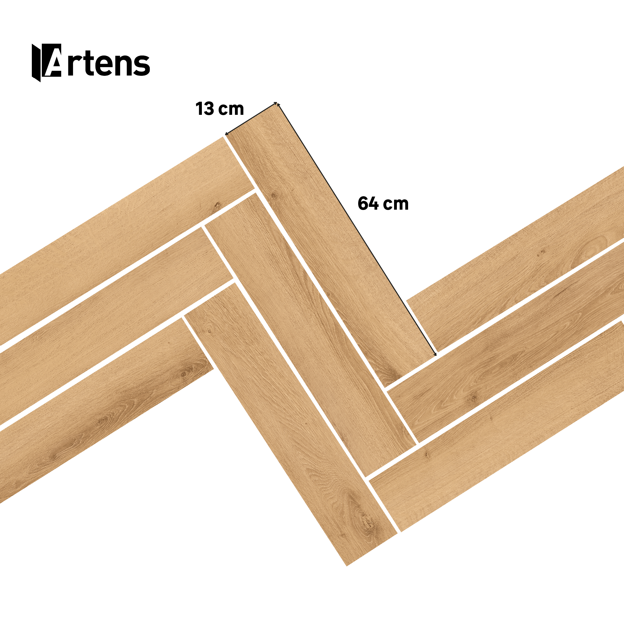 Sol stratifié forte bâton rompu ARTENS weenen, Ep.8 mm - 5