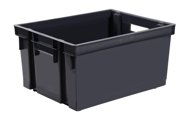 Bac de rangement plastique gris 30 L 44,5 x 35,5 x H.24 cm