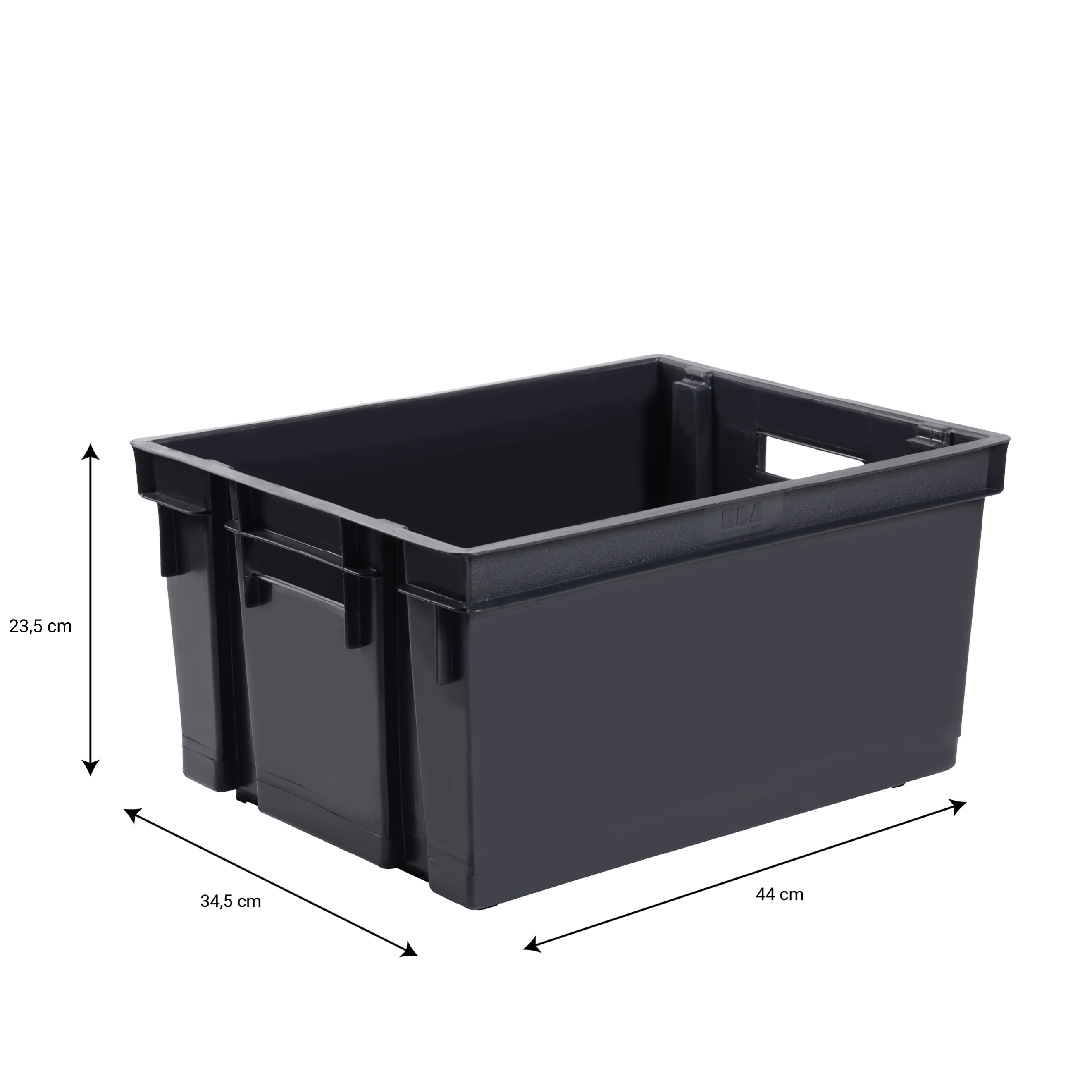 Bac de rangement plastique gris 30 L 44,5 x 35,5 x H.24 cm - 2