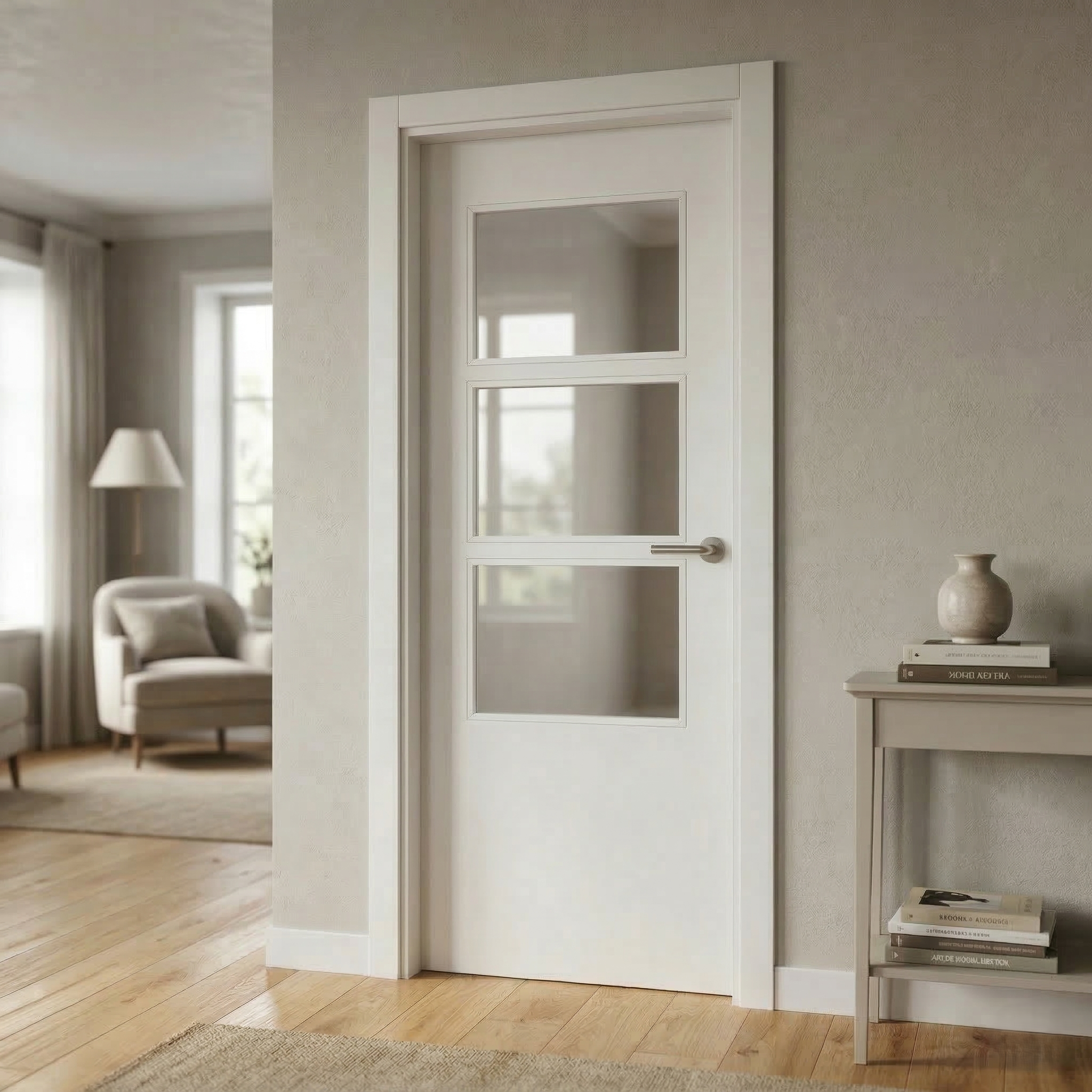 PUERTA ABATIBLE EN BLOCK LACADA BLANCA 72.5 CM IZQUIERDA - 2