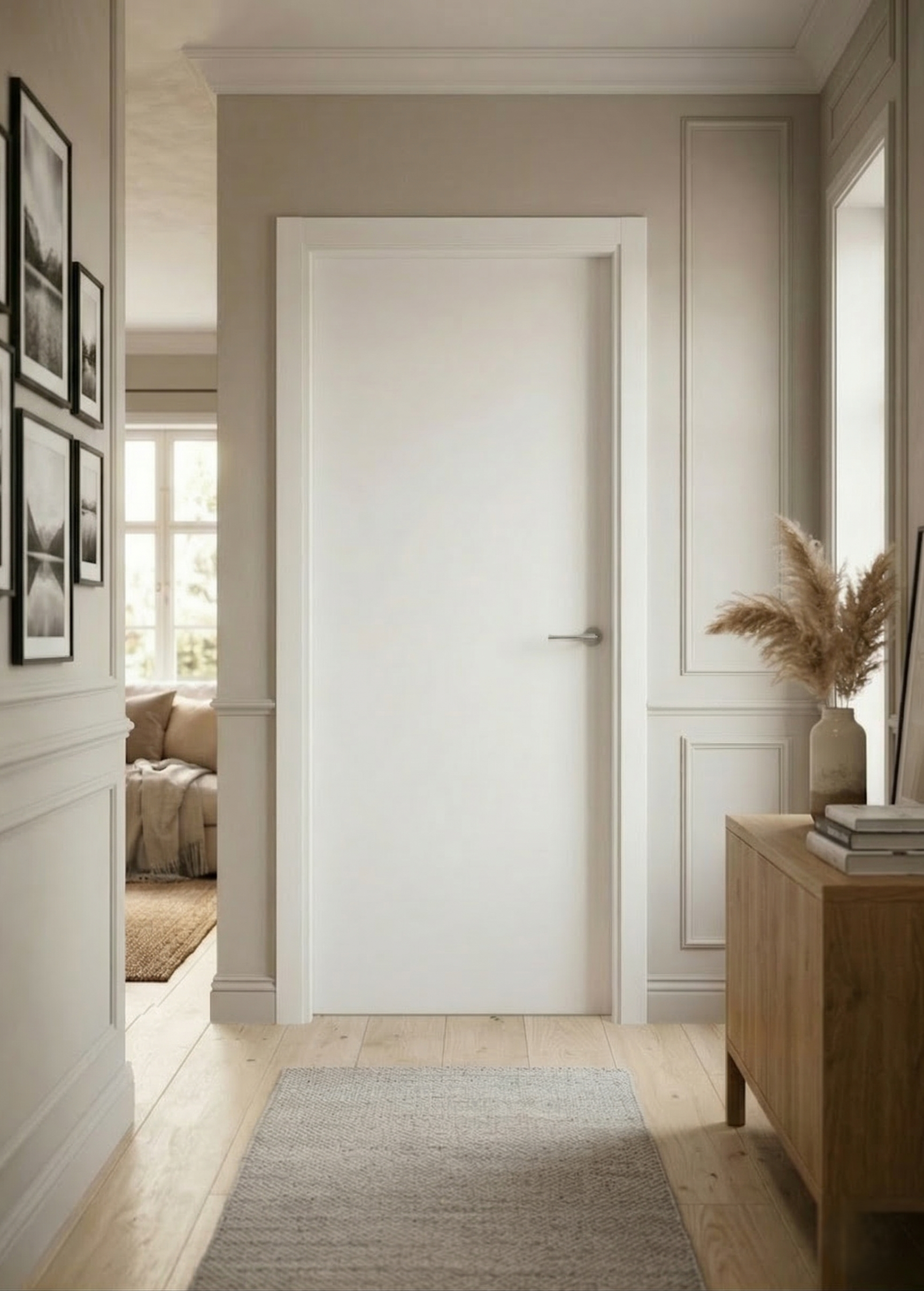 PUERTA INTERIOR EN BLOCK LACADA BLANCA 72,5CM IZQUIERDA - 2