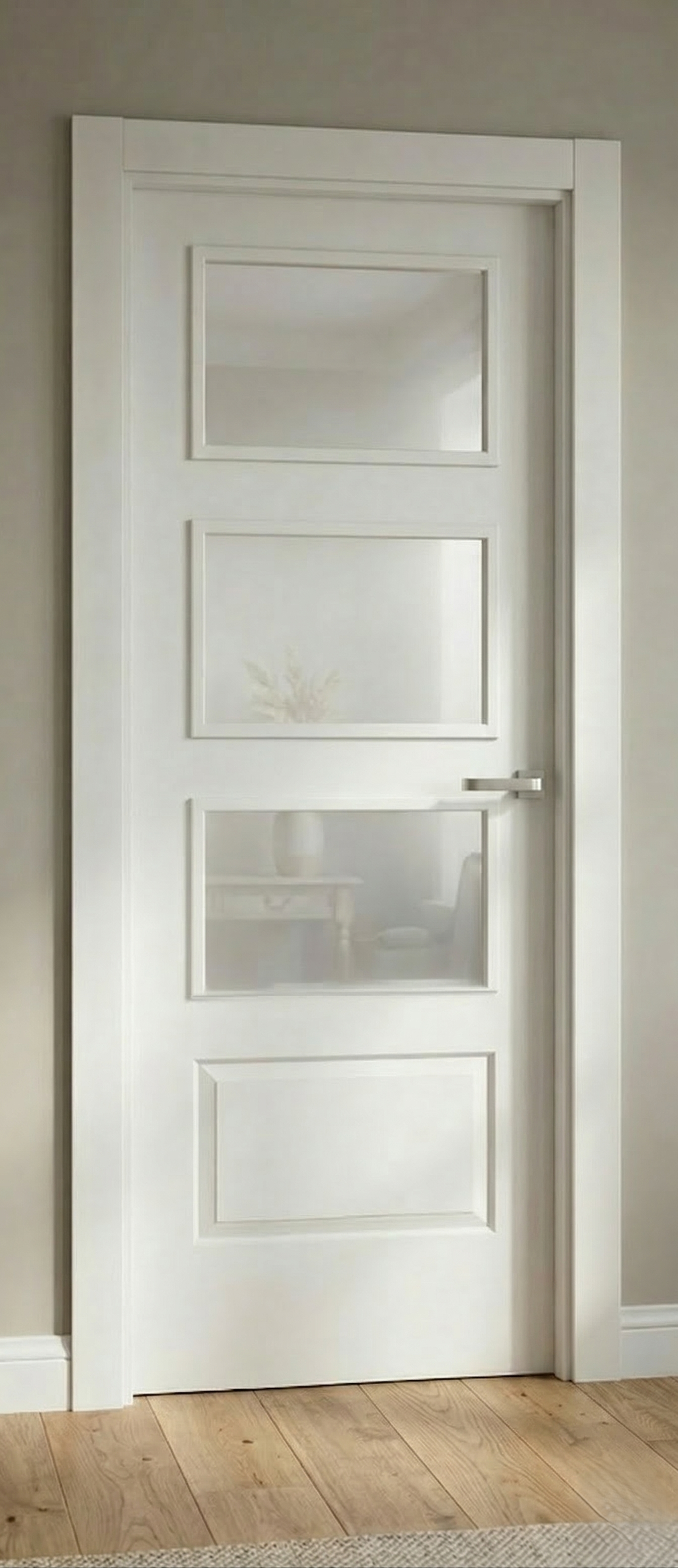 PUERTA ABATIBLE EN BLOCK LACADA BLANCA 72,5CM IZQUIERDA - 2