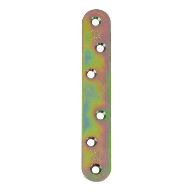 Placa de unión de acero con acabado bicromatado 80 x 19 mm