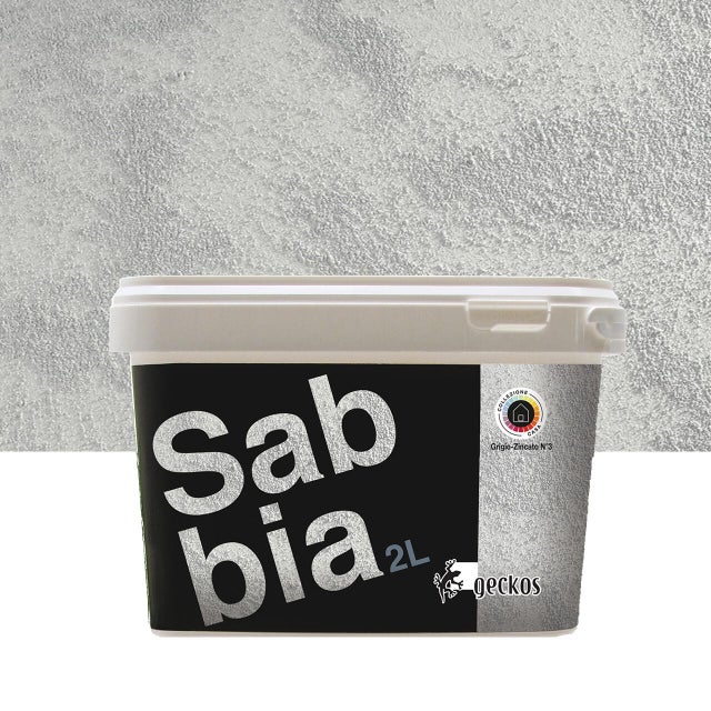 Pittura decorativa Sabbia GECKOS effetto sabbiato zincato 3 2 L