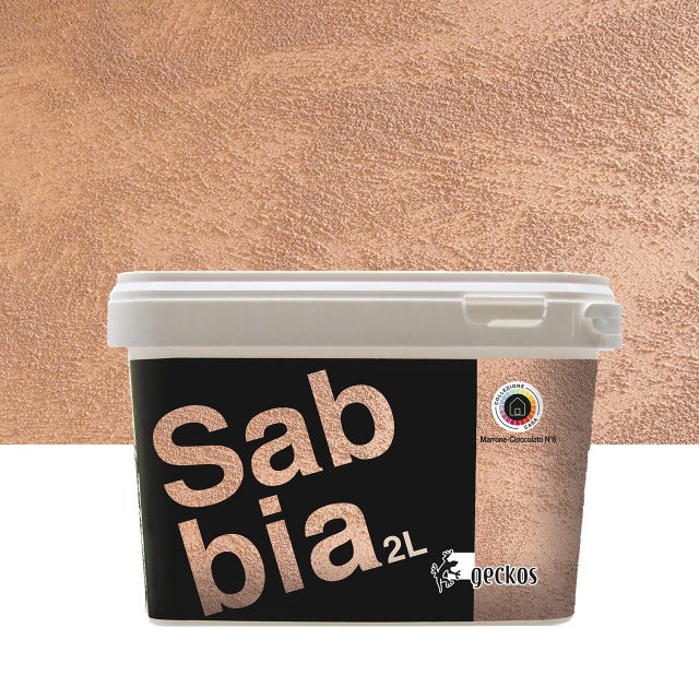 Pittura decorativa Sabbia GECKOS effetto sabbiato cioccolato 6 2 L