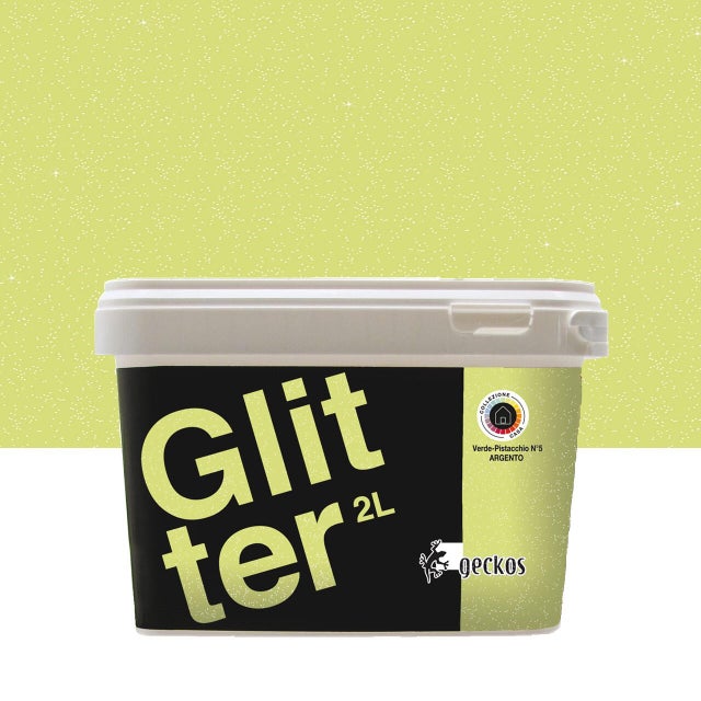 Pittura decorativa Glitter GECKOS effetto paillette pistacchio 3 2 L