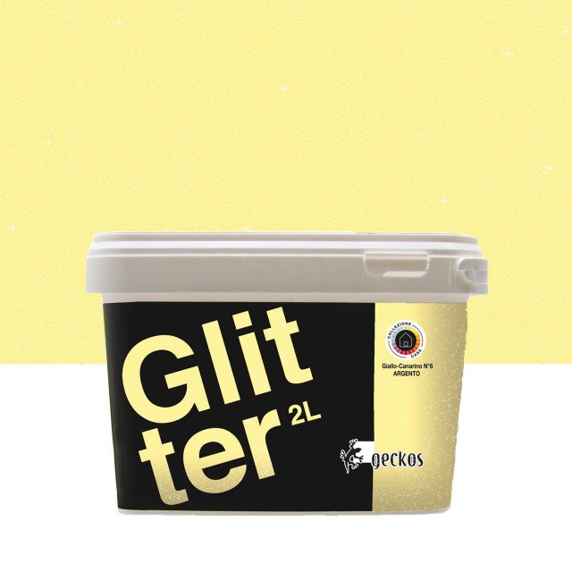 Pittura decorativa Glitter GECKOS effetto paillette canarino 6 2 L