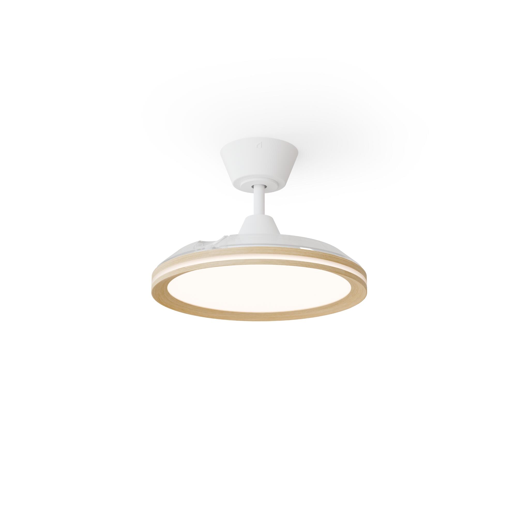 Ventilador de techo con luz silencioso DC 22W con mando ø89 cm Astro SULION blanco luz CCT 3 aspas retráctiles tipo lámpara| 6 velocidades| modo verano/invierno| recomendado para <13m² - 2