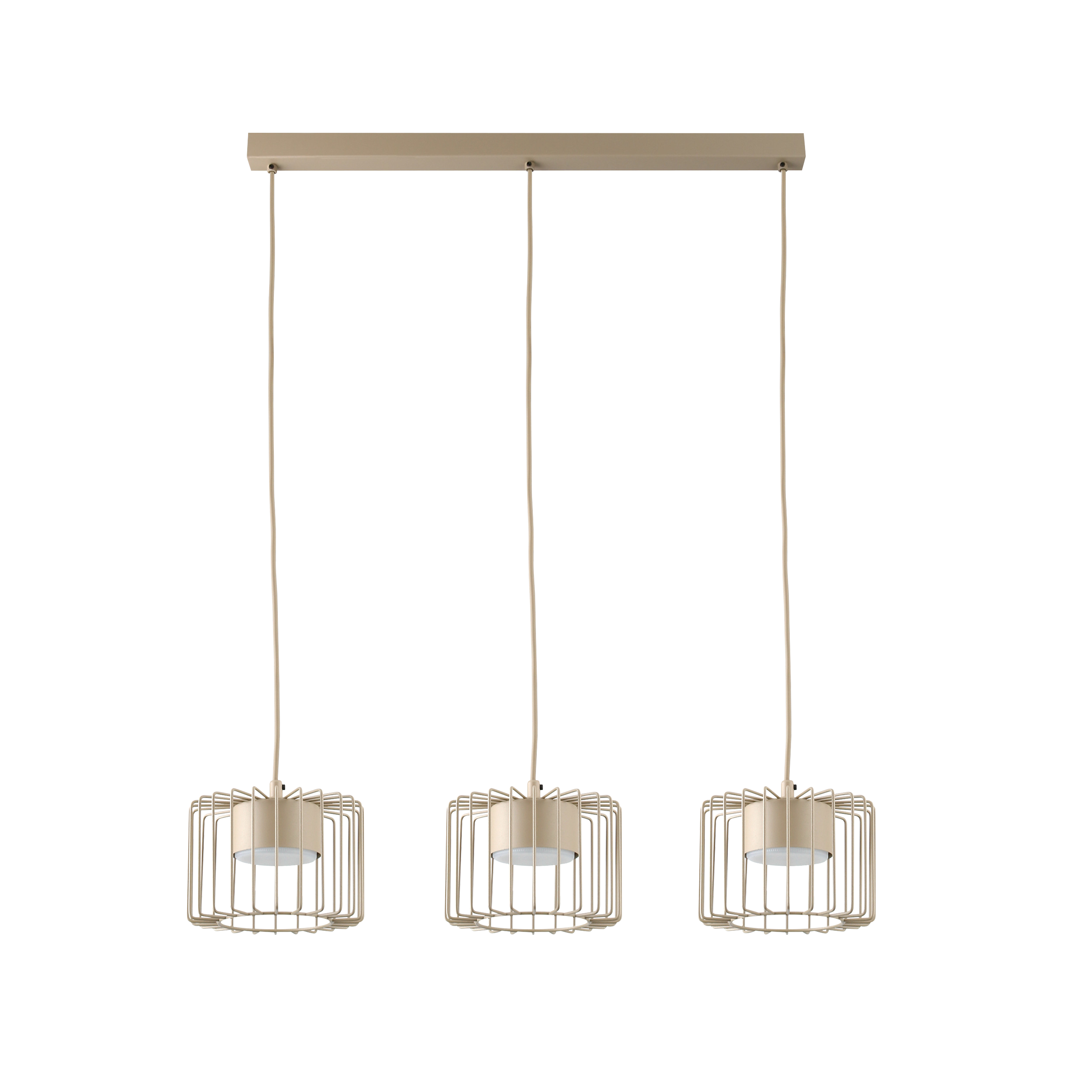 Lampa wisząca Nido 3XGX53 80 cm beżowa Tk Lighting