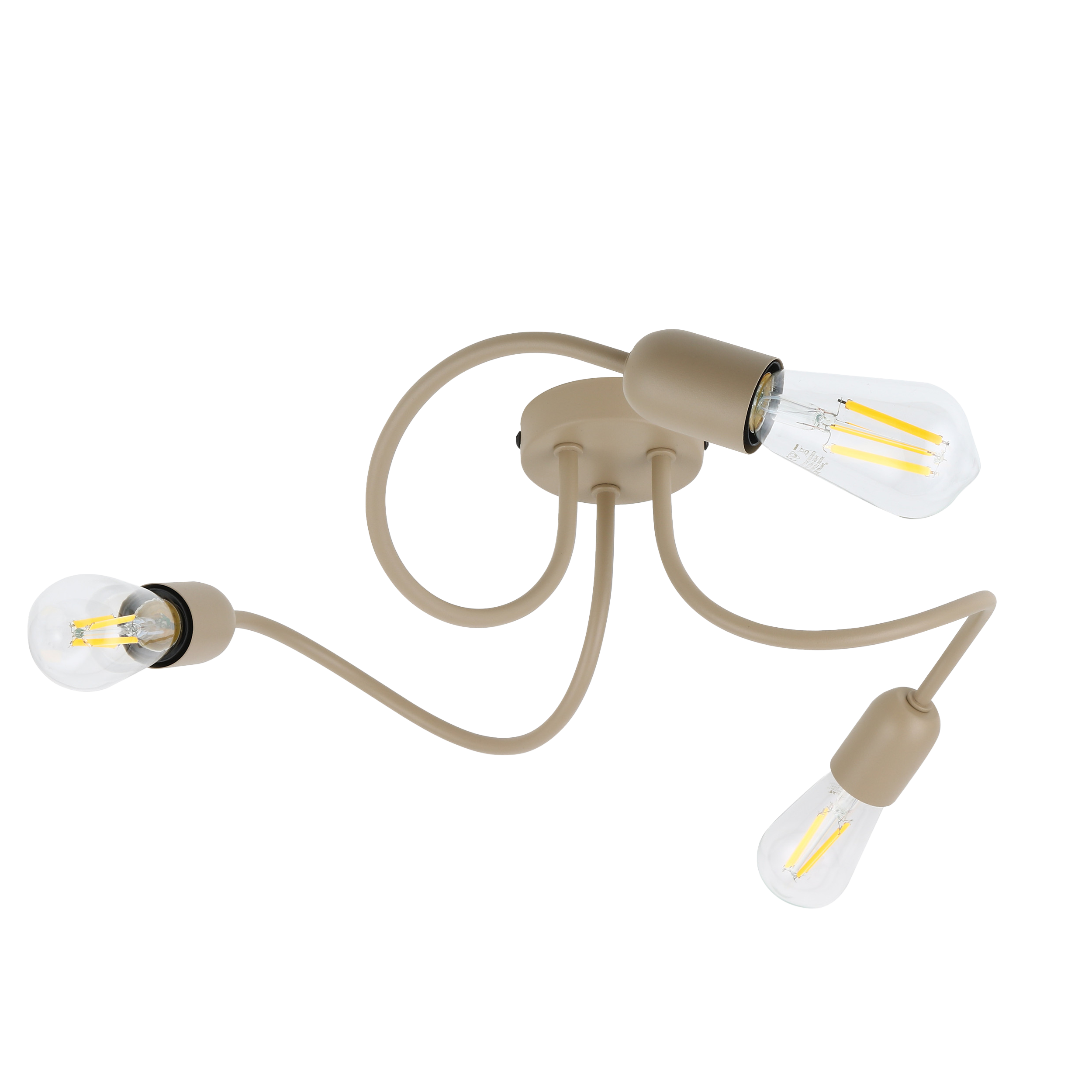 Lampa sufitowa Uzu Sabia 3xE27 beżowa Tk Lighting