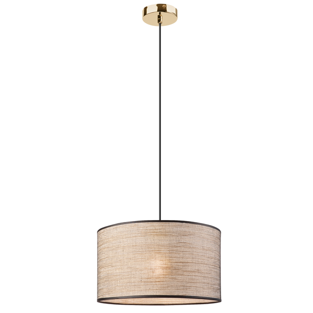 Lampa wisząca Mokka E27 rafia beżowa Lamkur