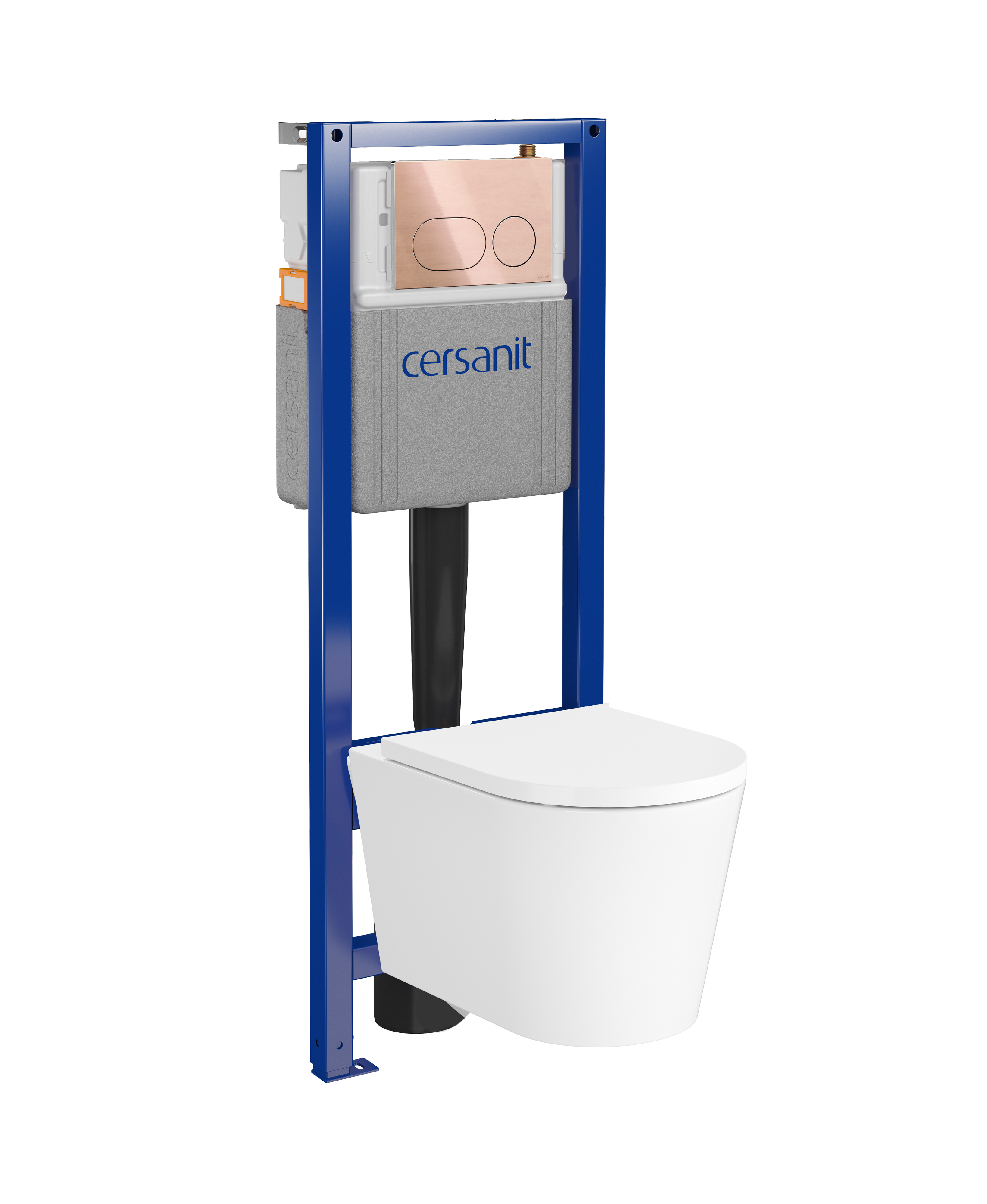 Zestaw podtynkowy Xeno z przyciskiem Auro miedź szczotkowana Cersanit