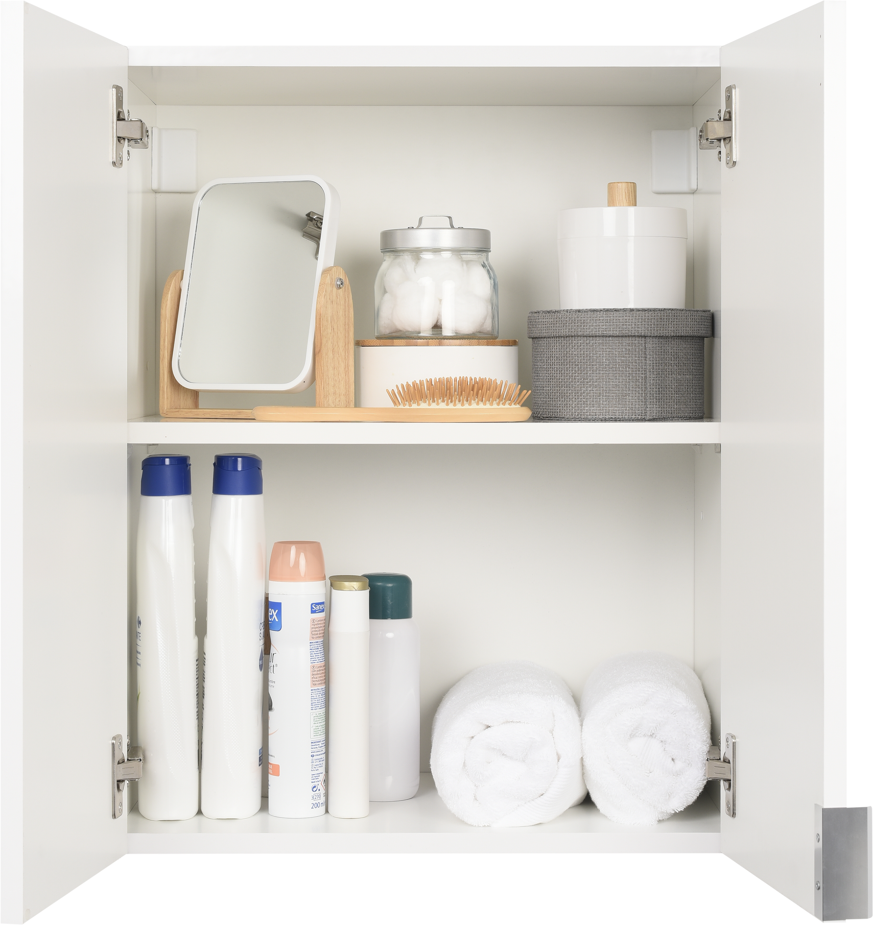 Pensile bagno Essential bianco in truciolare SENSEA, 2 ante apertura da sinistra e destra P 32 x L 50 x H 62 cm - 6