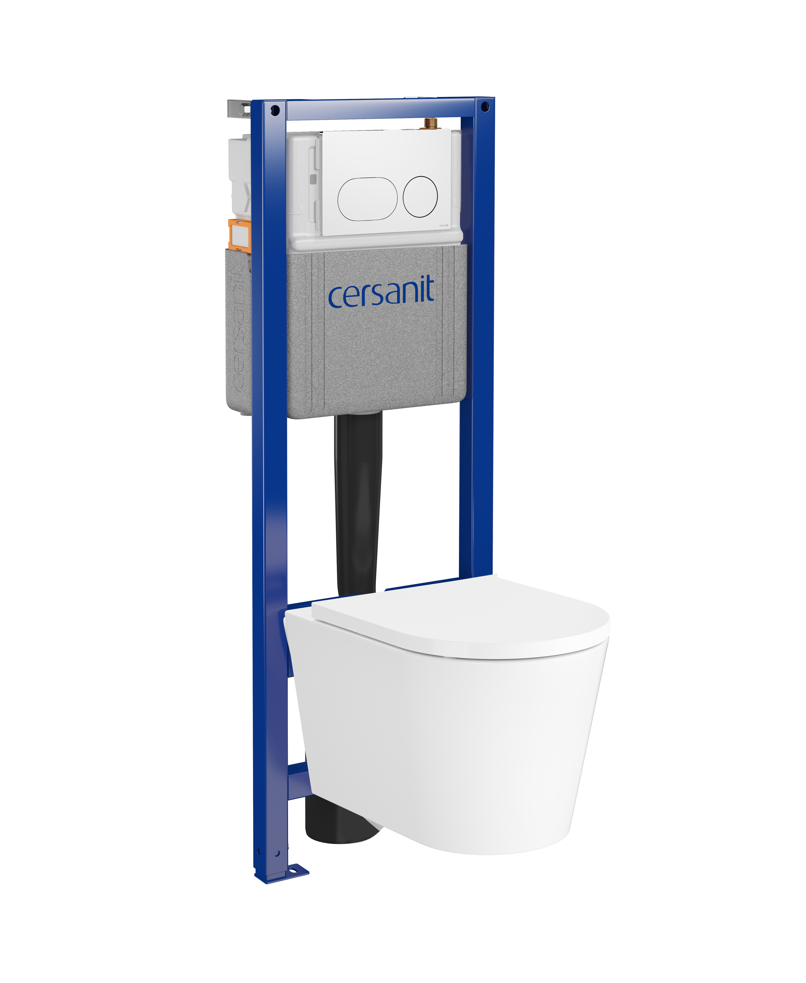 Zestaw podtynkowy WC Xeno miska wirowa deska duroplastowa przycisk Auro biały Cersanit