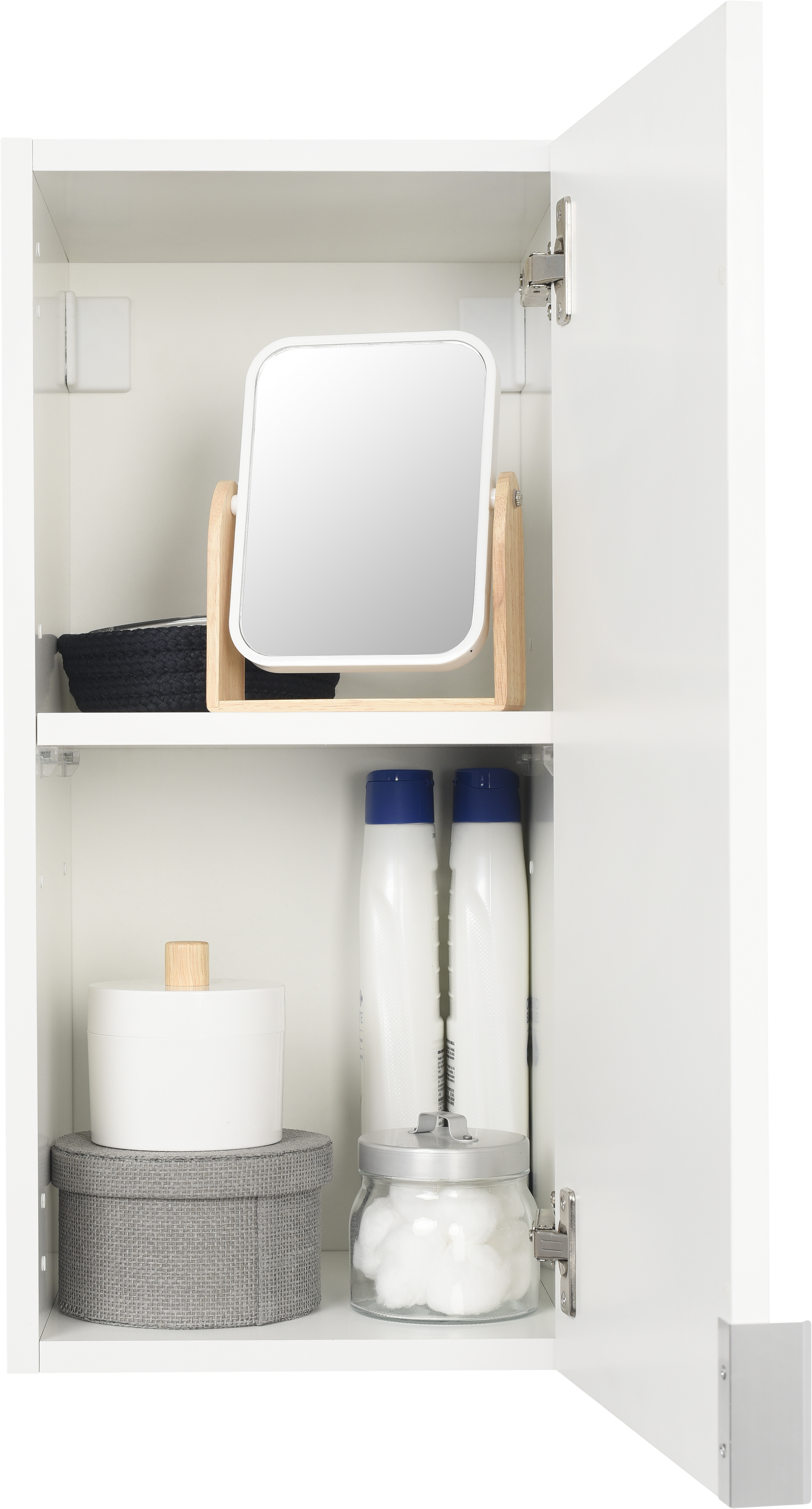 Pensile bagno Essential bianco in truciolare SENSEA, 1 anta apertura da sinistra e destra P 32 x L 30 x H 62 cm - 6