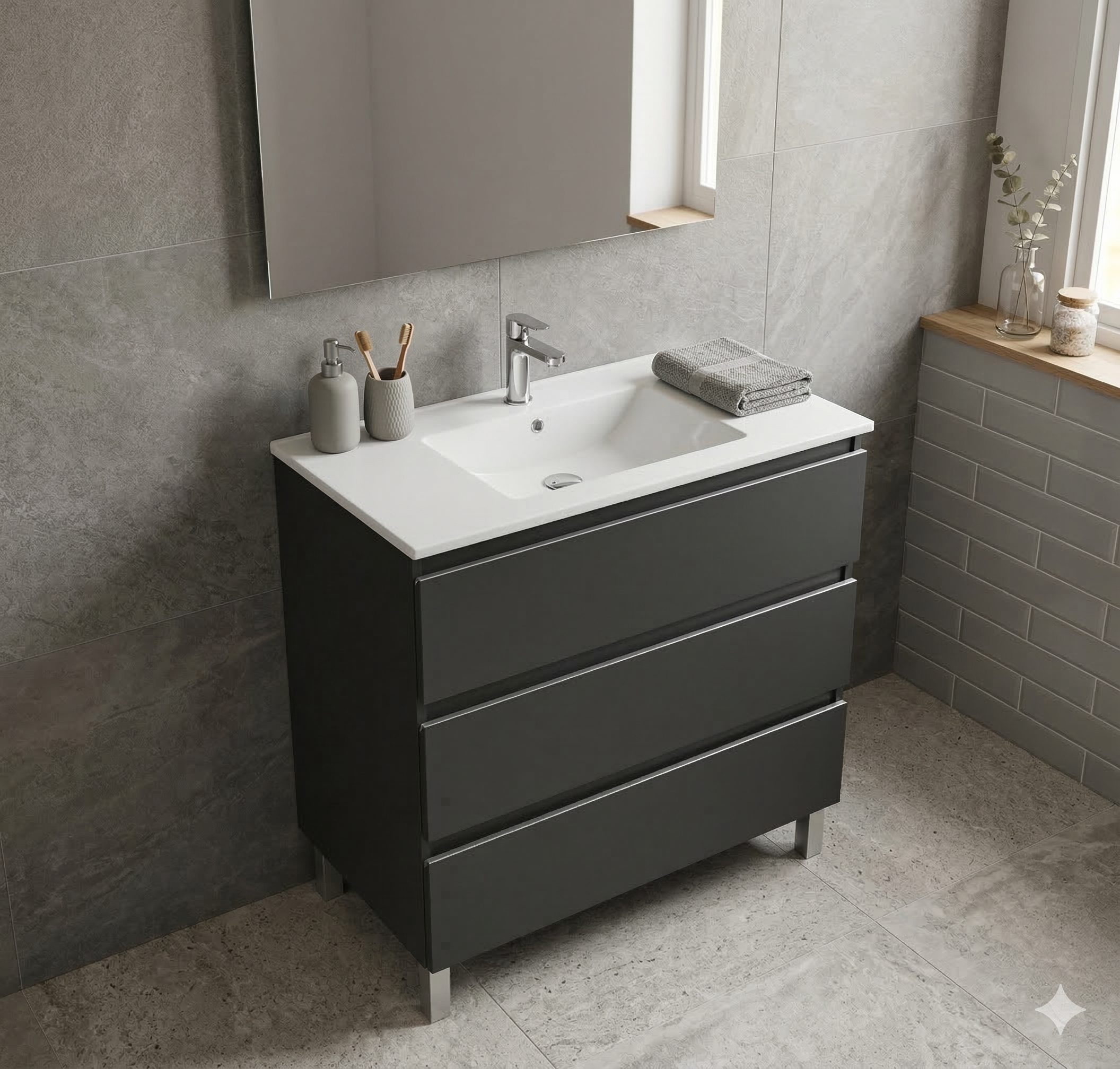 LAVATÓRIO EXTRAPLANO 61X46CM BRANCO MATE - 2