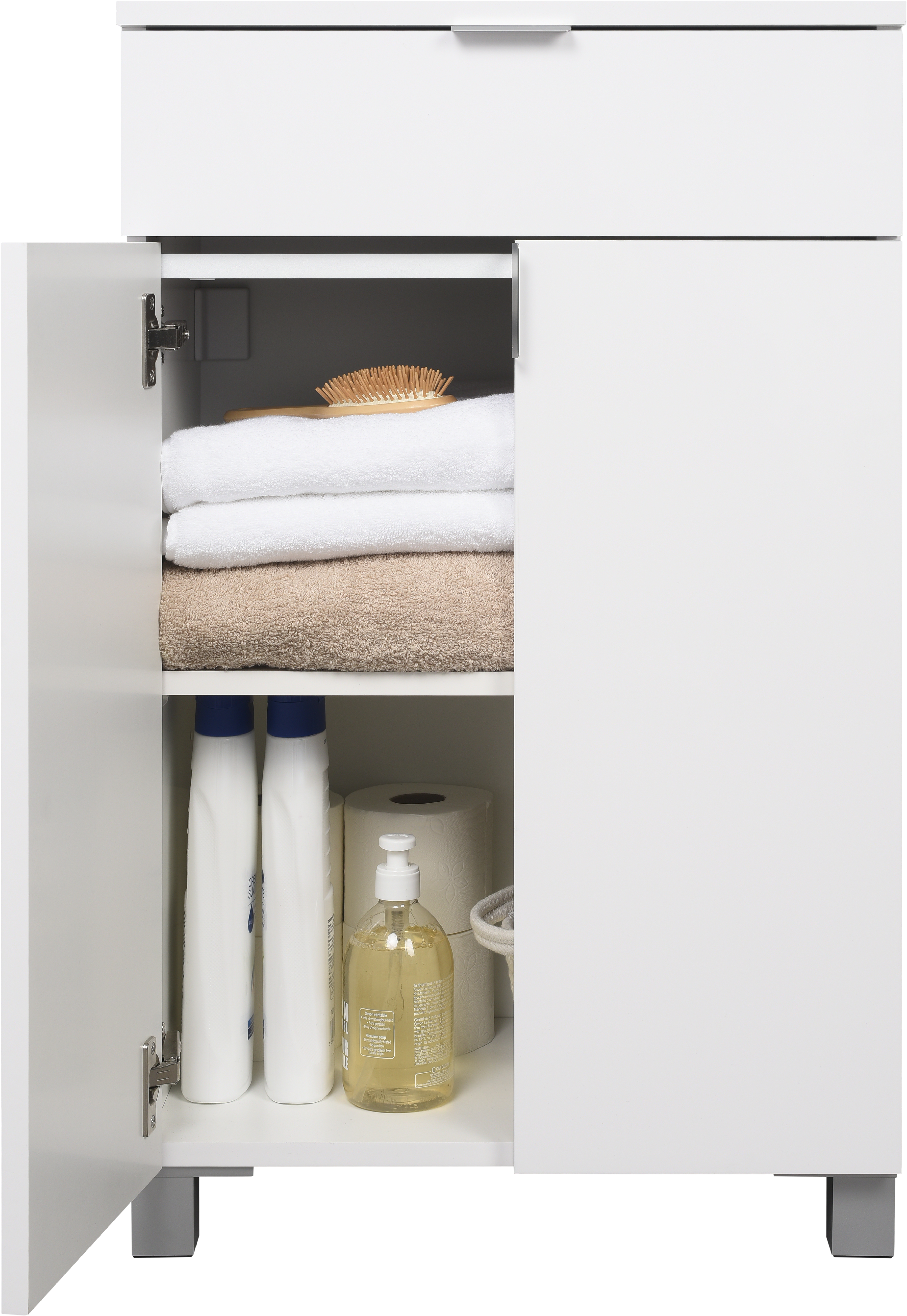 Base a terra Essential SENSEA 1 cassetto 2 ante P 32 x L 50 x H 84 cm bianco laccato truciolare - 8