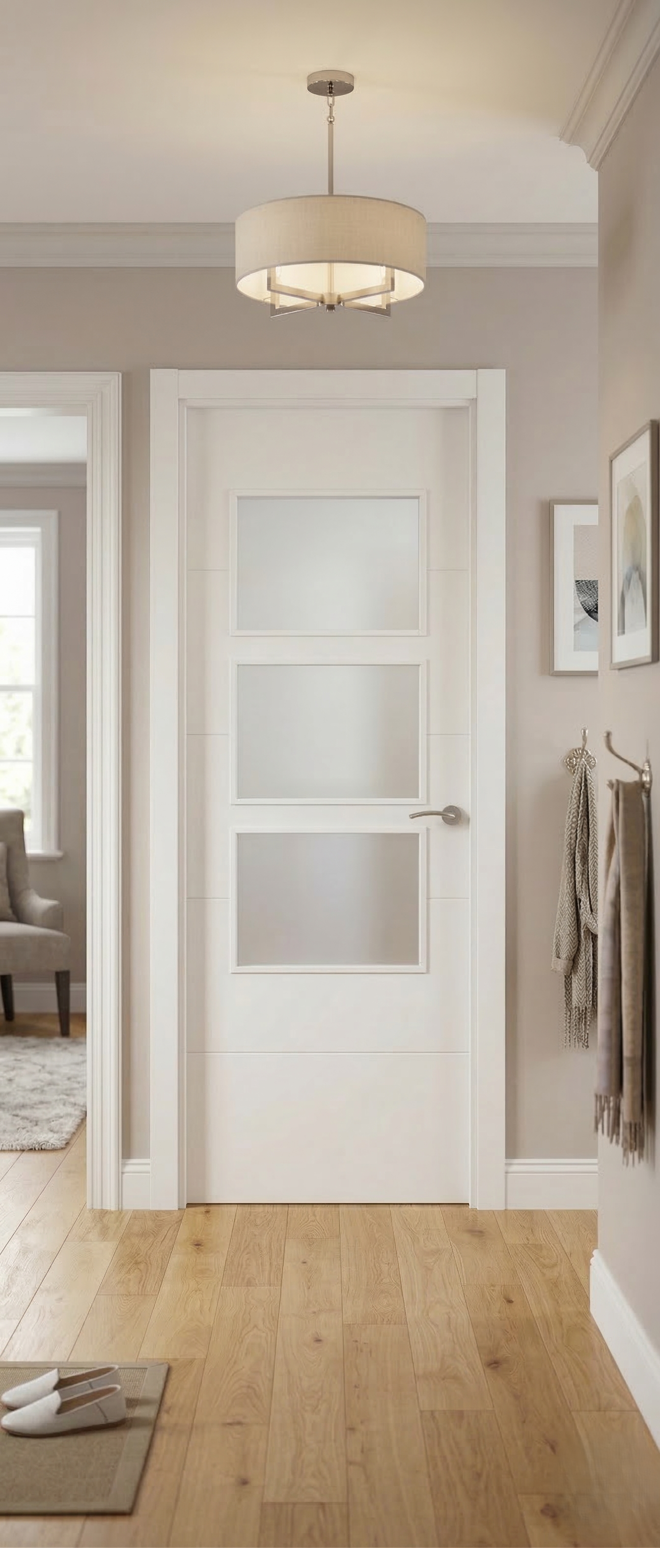 PUERTA ABATIBLE EN BLOCK VT5 LACADA BLANCA 70,5CM DERECHA - 2