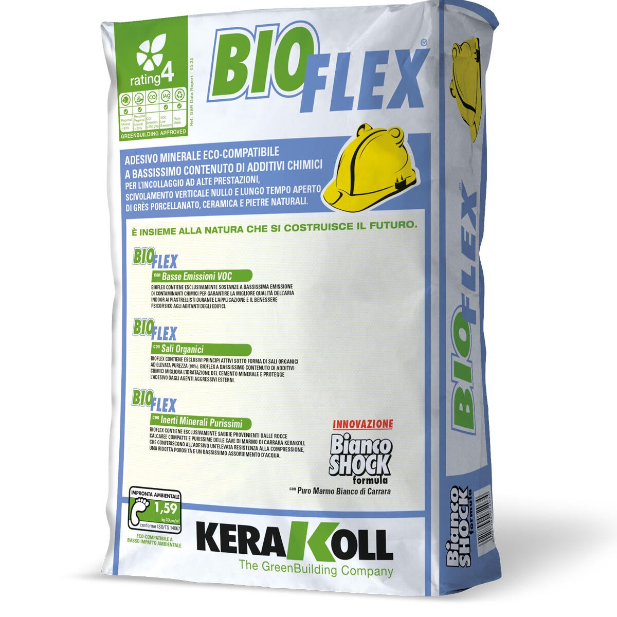 Malta adesiva in polvere KERAKOLL Bioflex 25 kg bianco C2TE - 2