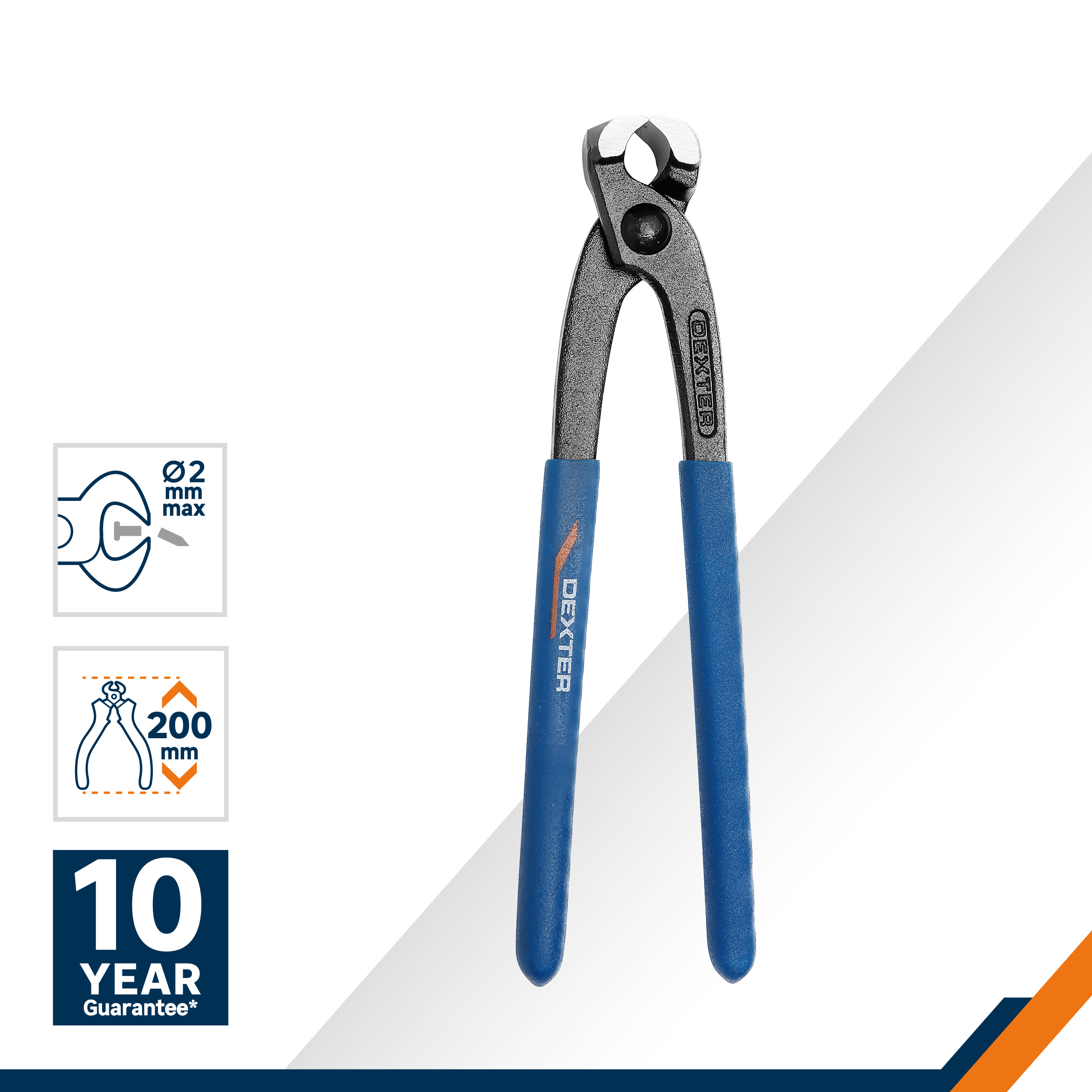 Tenaglia da carpentiere DEXTER HBN2D22 in acciaio L 200 mm - 2
