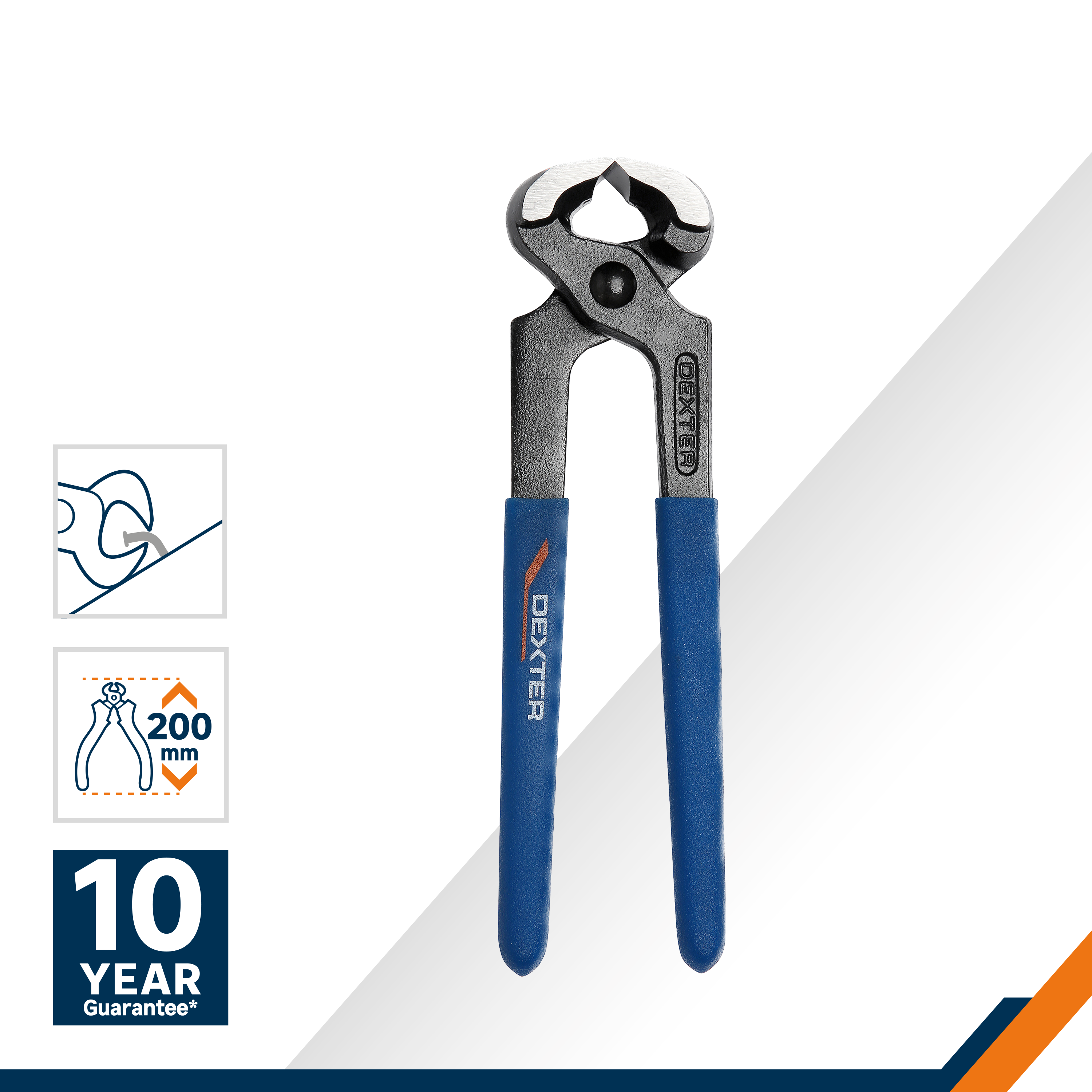 Tenaglia da carpentiere DEXTER HBN2D24 in acciaio L 200 mm - 2