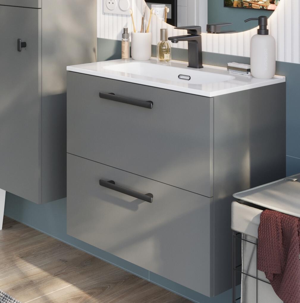 Mueble de baño Remix2 cemento 60x40 cm (lavabo no incluido) - 5