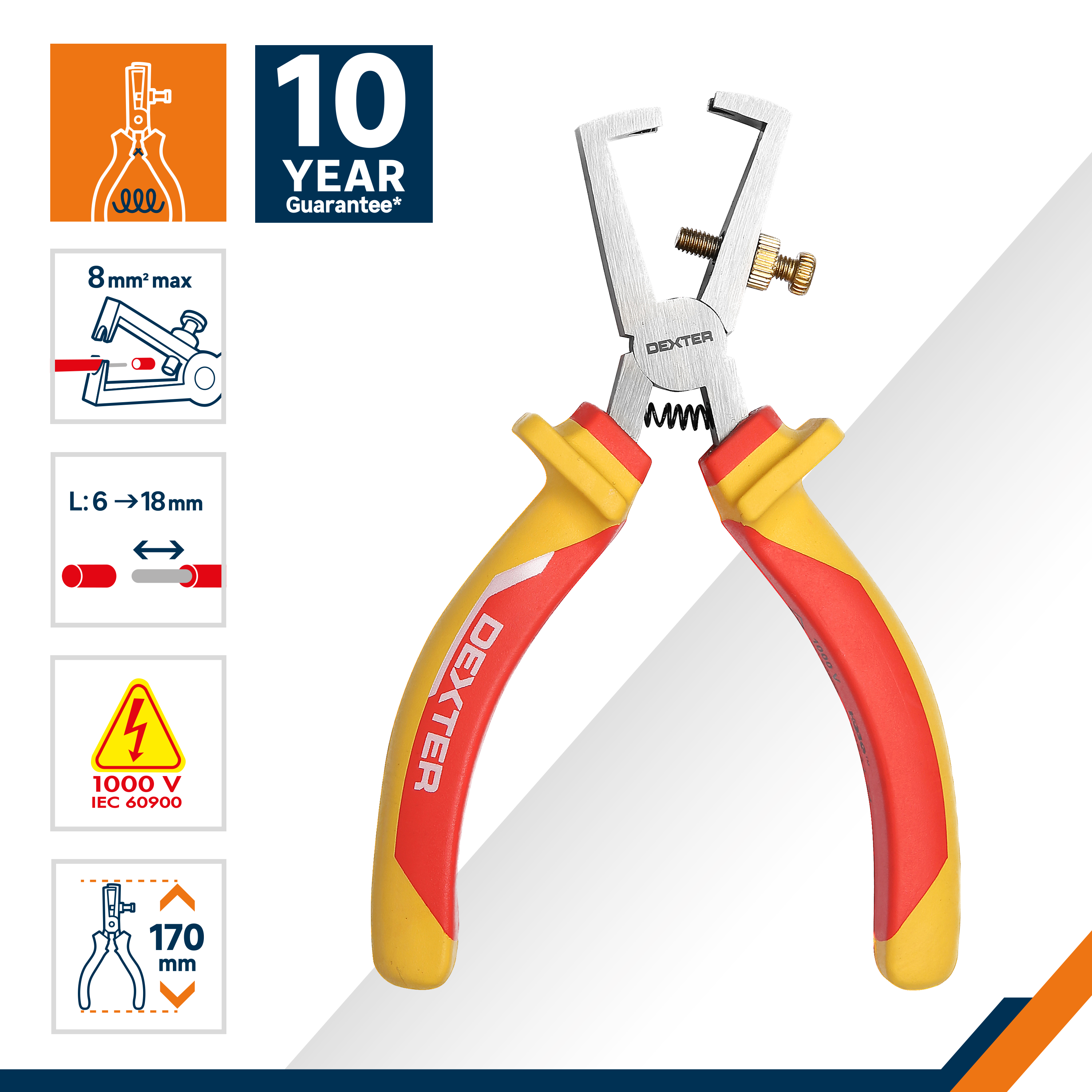 Pinza spelafili DEXTER HBN2D21 acciaio 160 mm - 4
