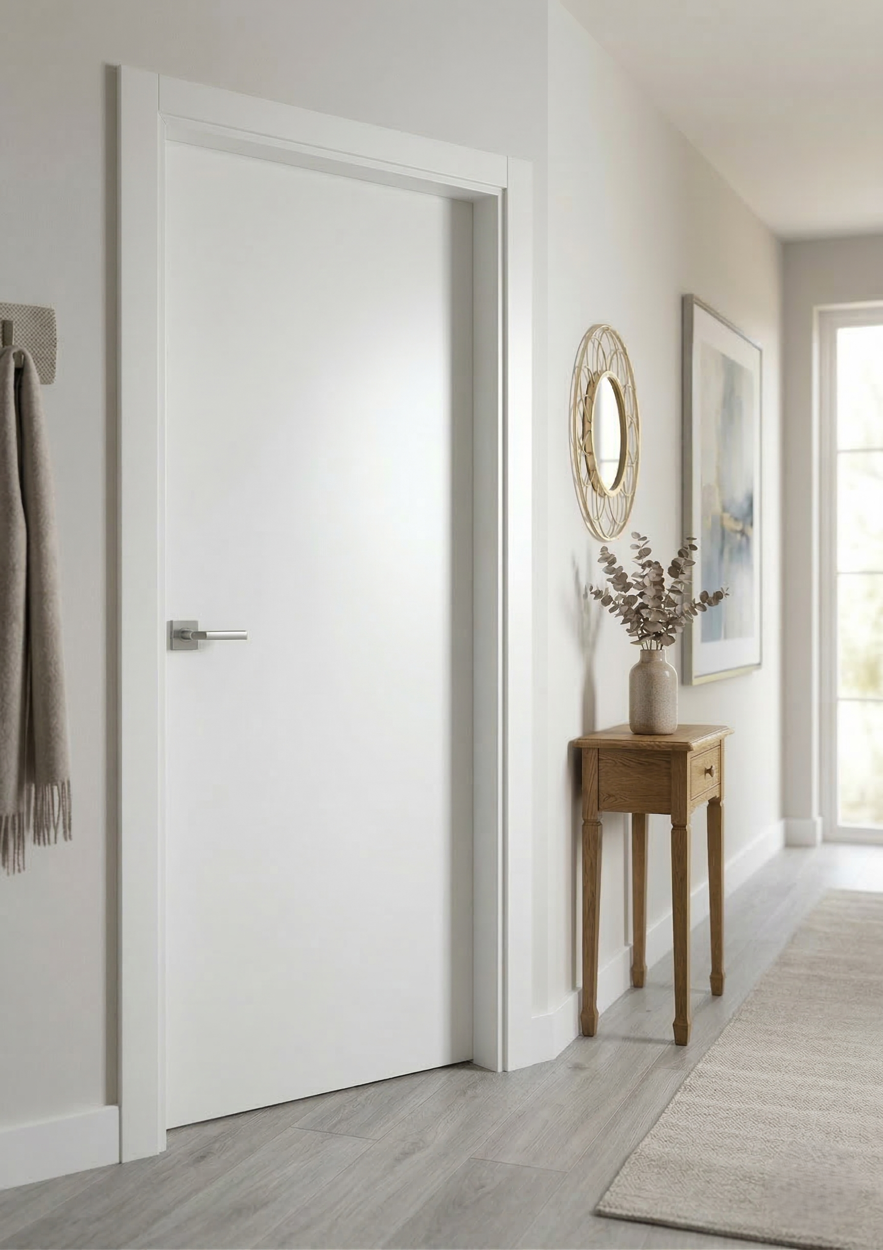 PUERTA INTERIOR EN BLOCK G7 LACADA BLANCA 80.5CM DERECHA - 2