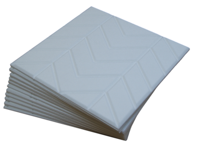Panel Acustico Absorbente Fibra Poliester IMPURSA Espiga Espesor 9mm 0.3x0.3m R=0.24