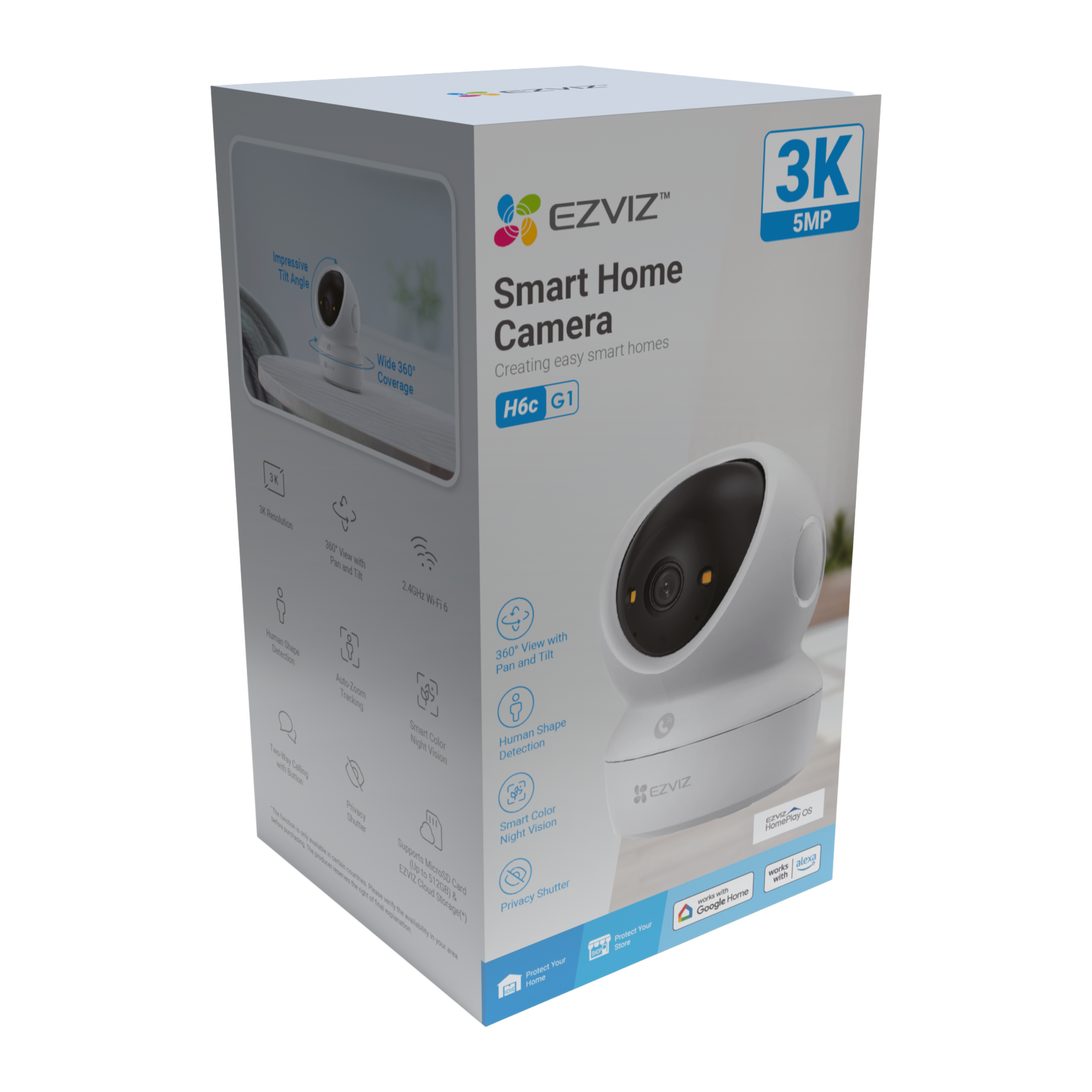 Kamera wewnętrzna obrotowa EZ-H6C-5MP 3K Ezviz - 15