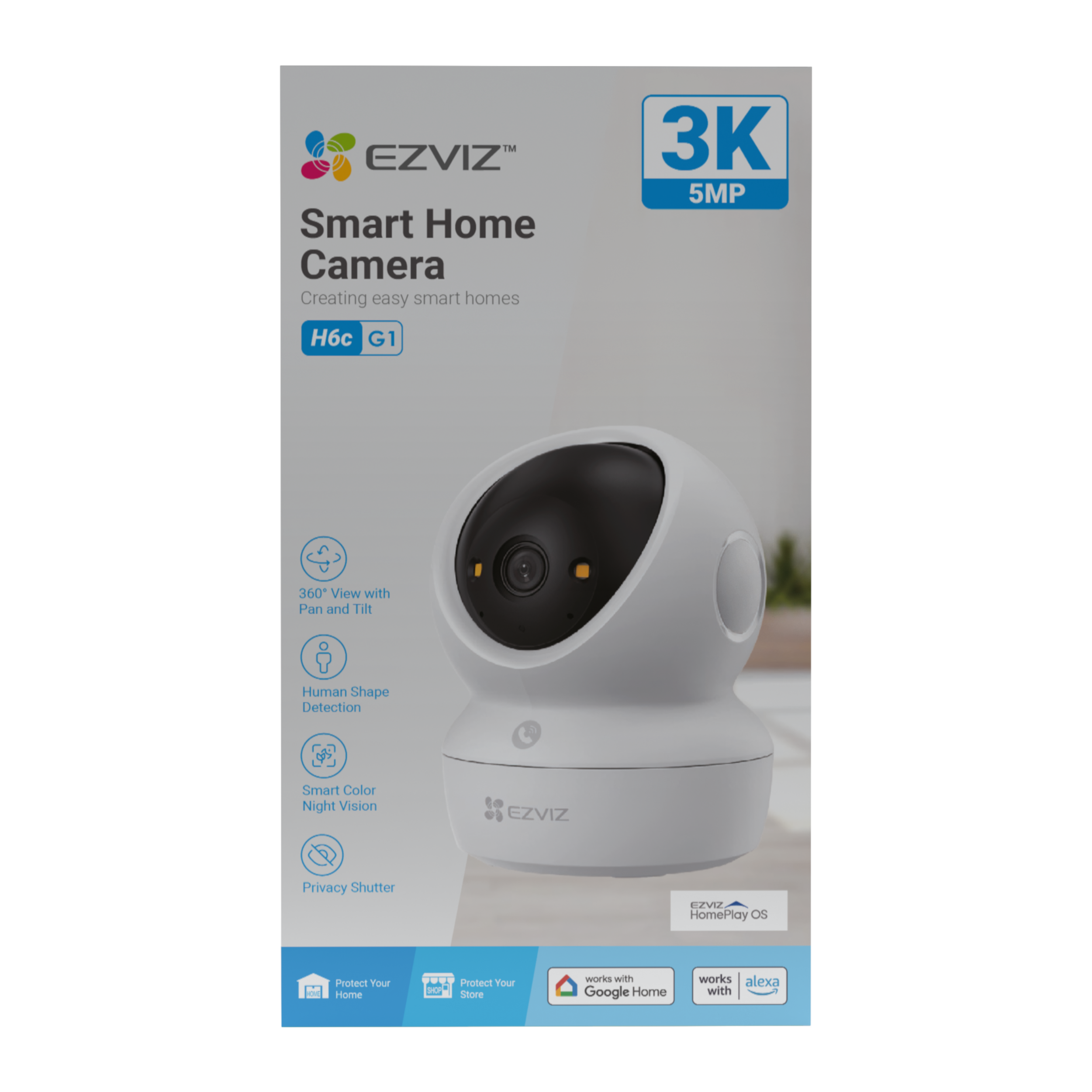 Kamera wewnętrzna obrotowa EZ-H6C-5MP 3K Ezviz - 14
