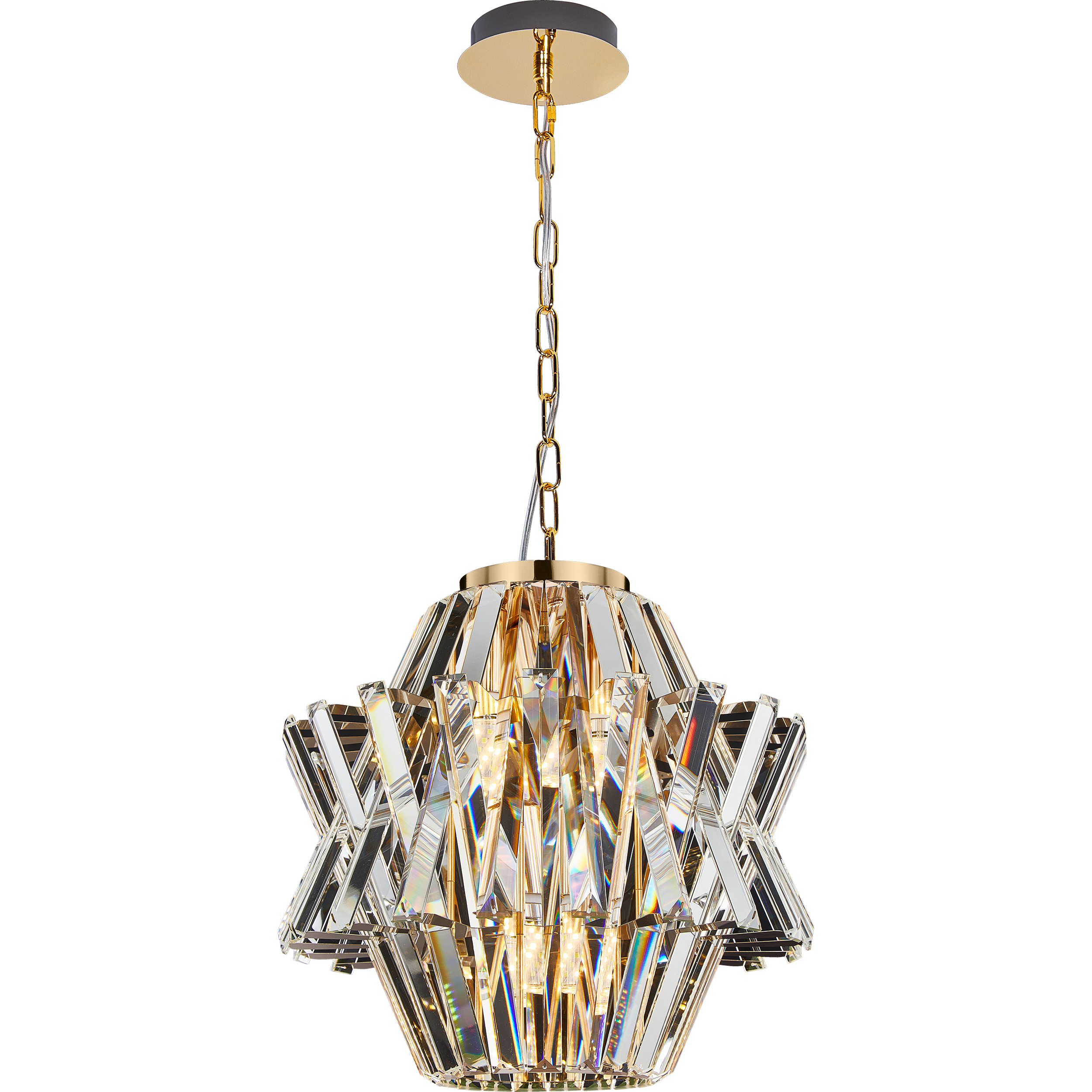 Żyrandol Crown 4xE14 10W złoty Milagro