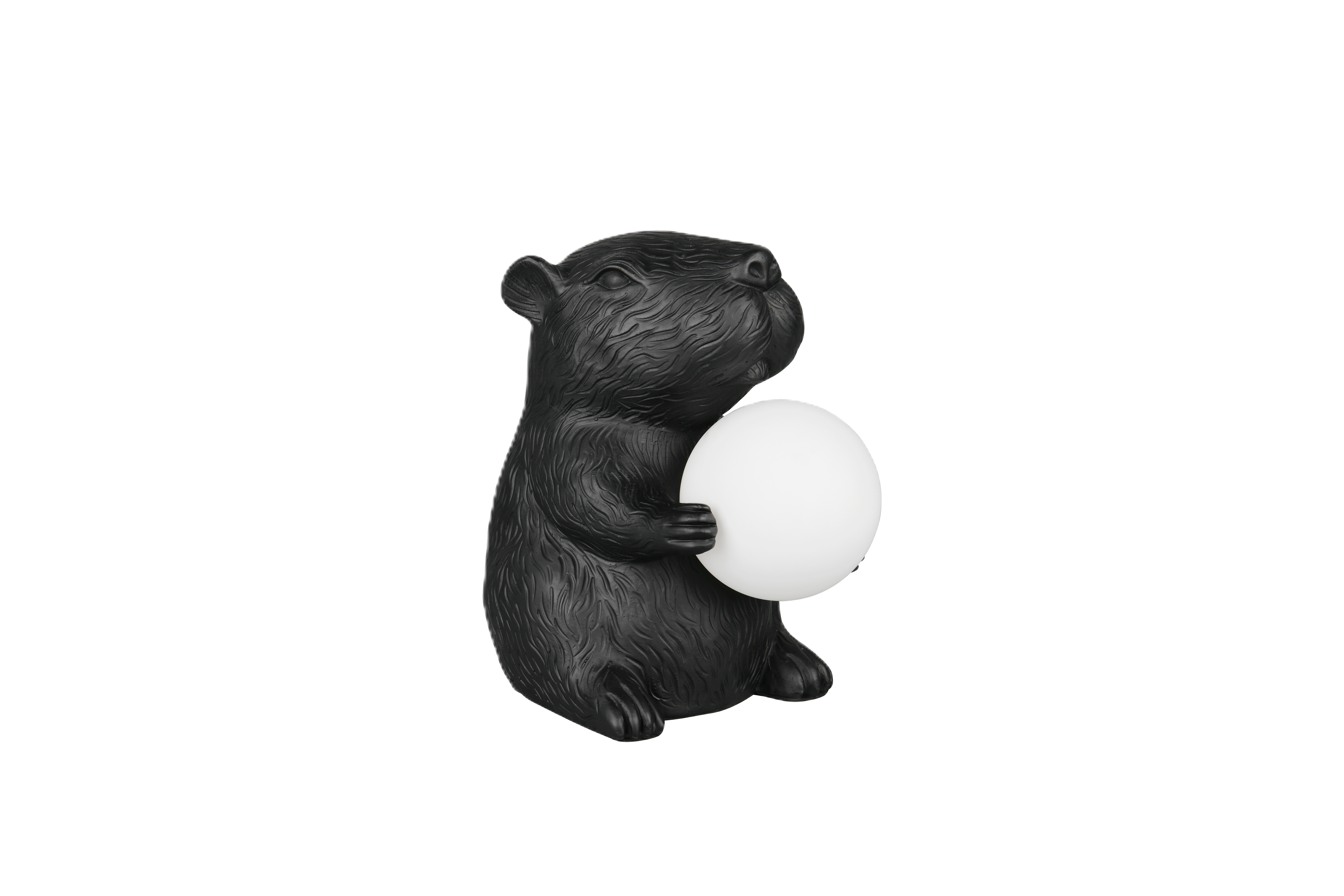 Lampa stołowa dekoracyjna Capi G9 czarna kapibara Trio Lighting Inter