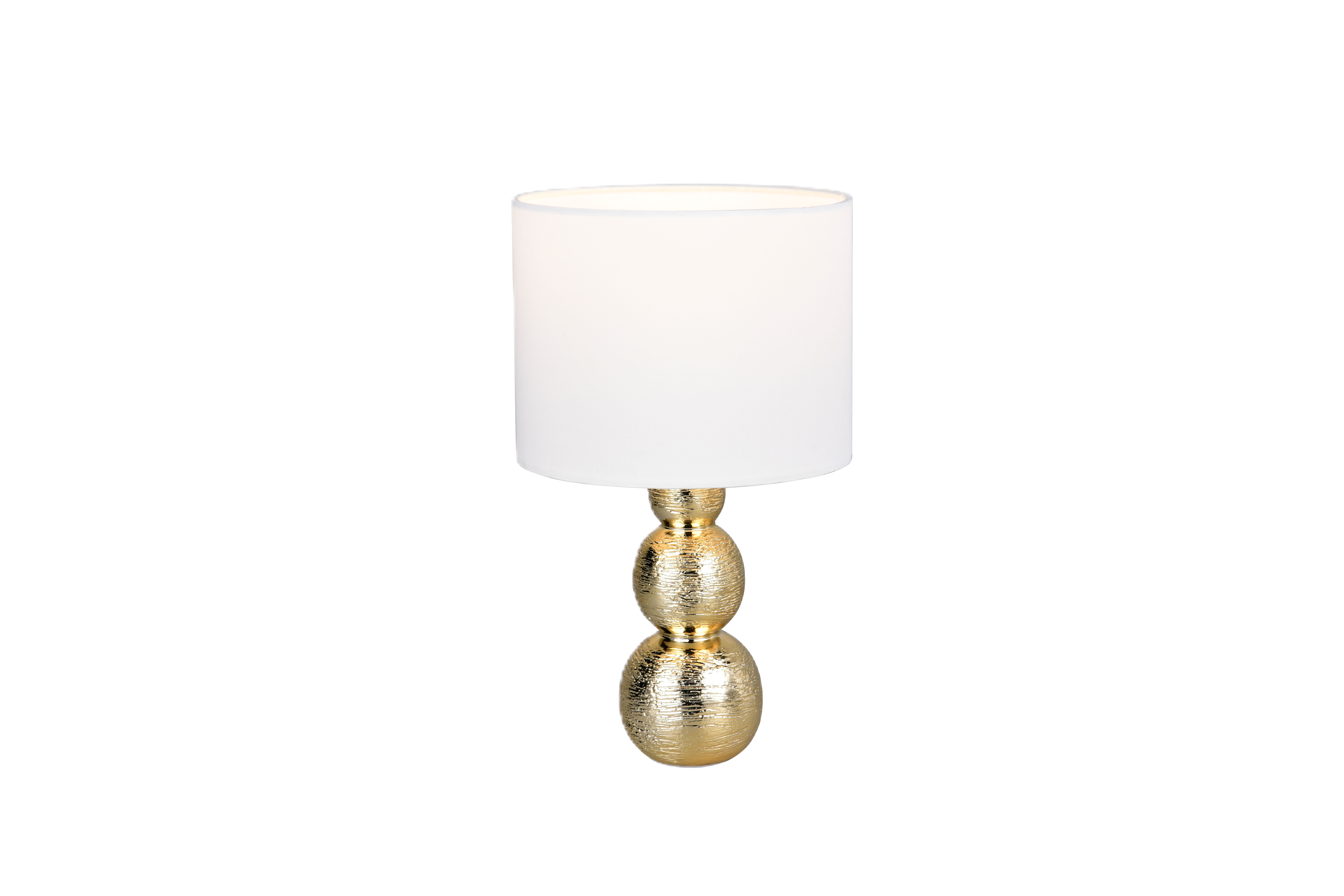 Lampa stołowa Lova E27 biało-złota Trio Lighting Inter