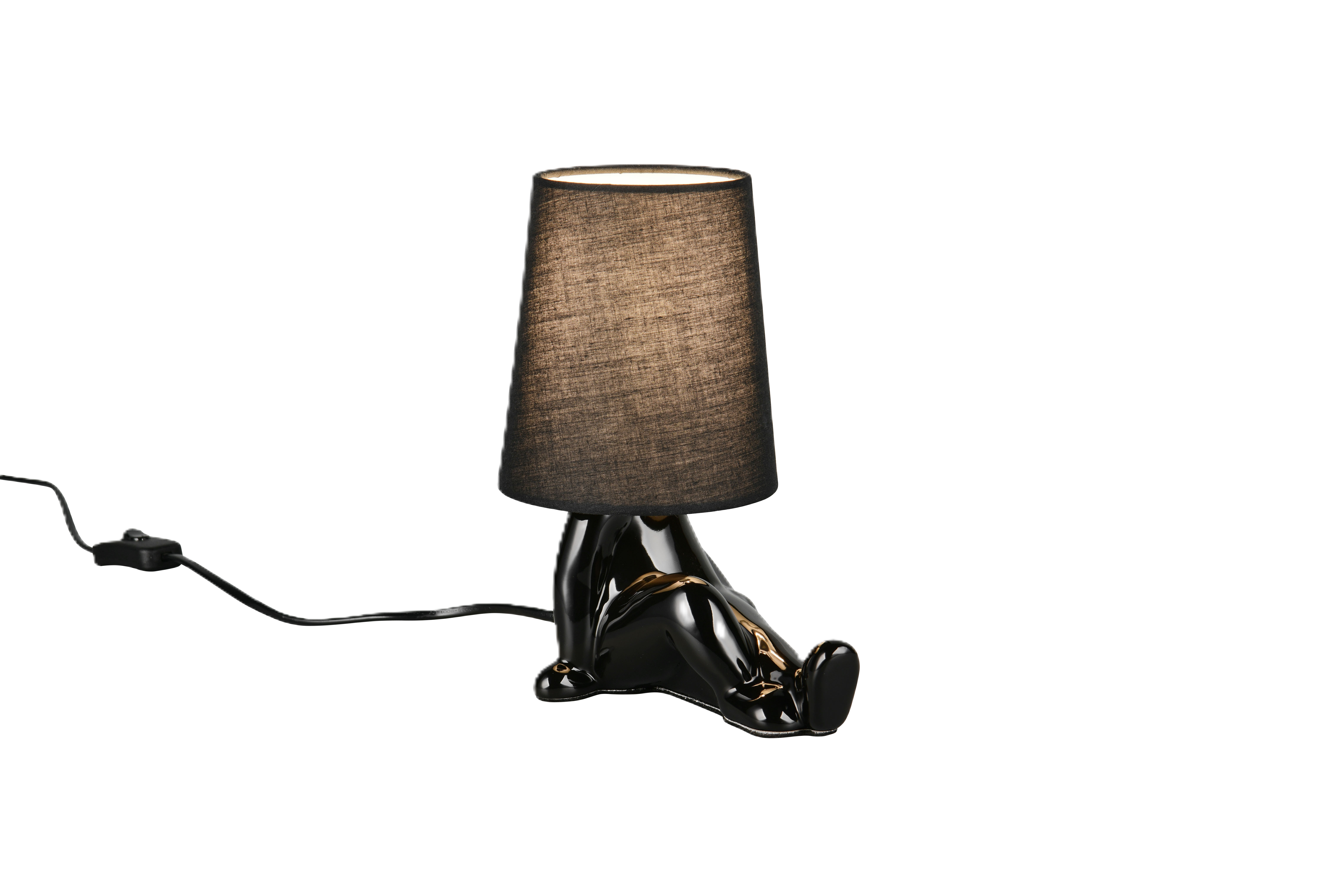 Lampa stołowa dekoracyjna Huba E14 czarna Trio Lighting Inter
