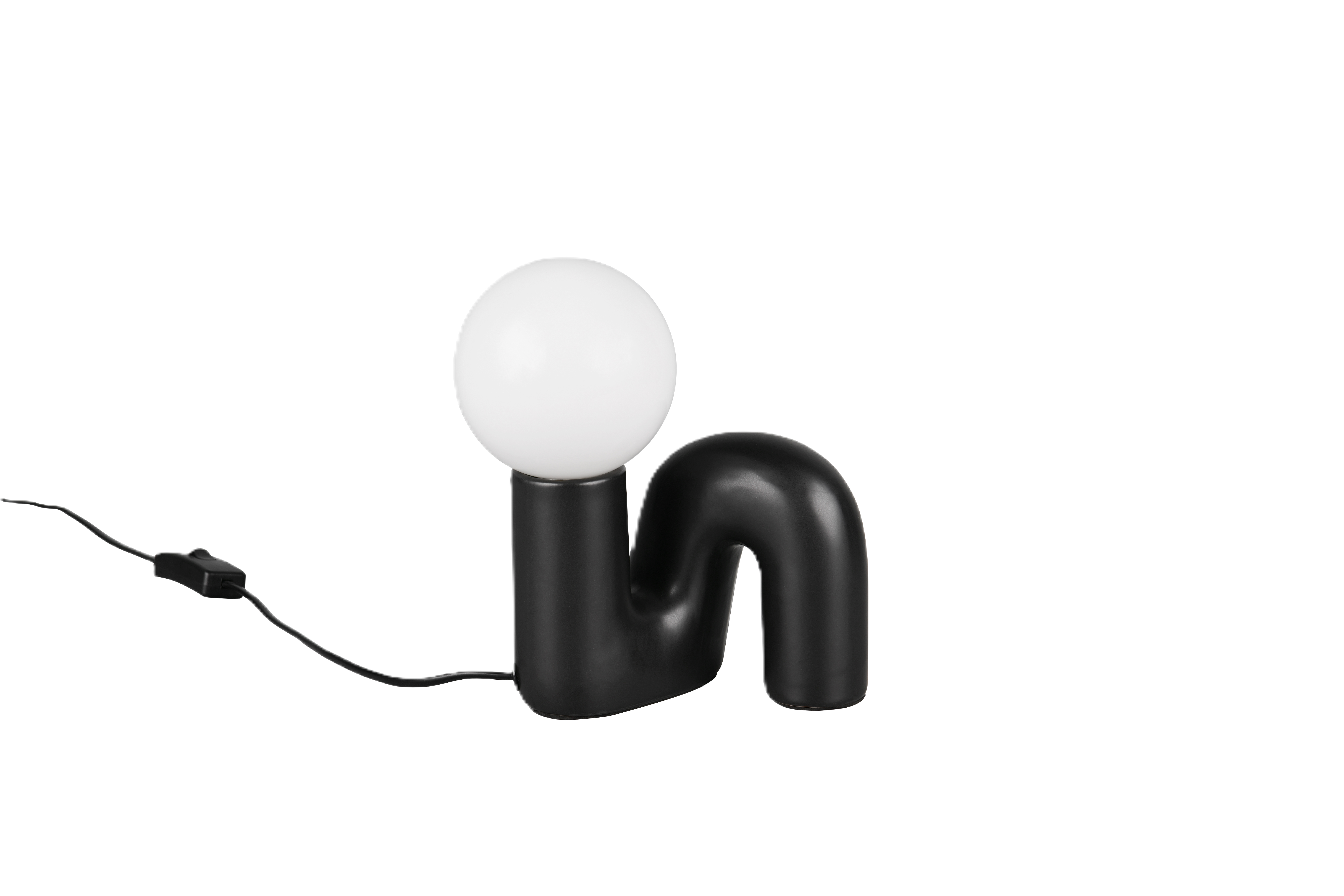 Lampka stolowa dekoracyjna quinn g9 czarna trio lighting inter 98689160