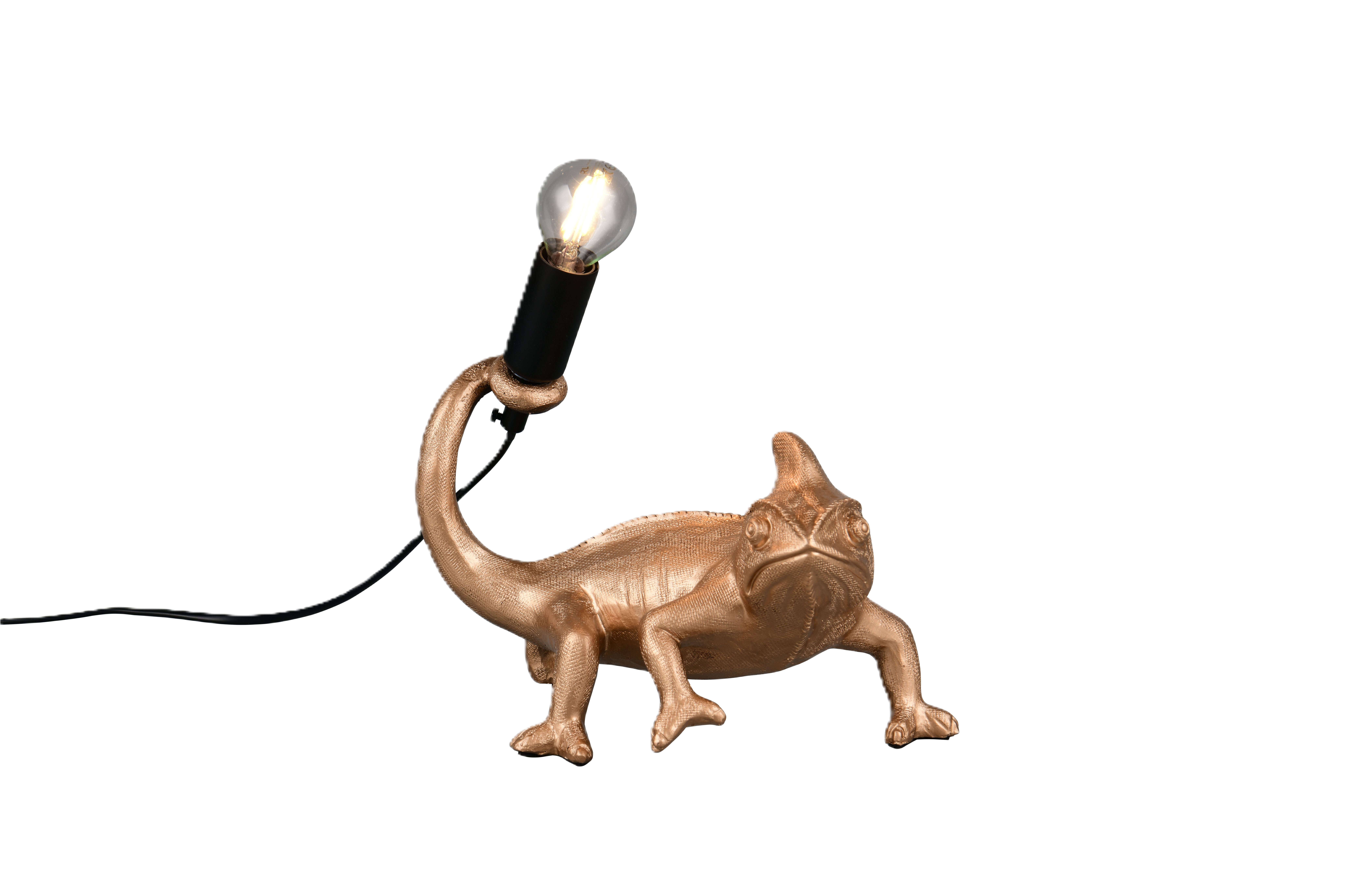 Lampa stołowa dekoracyjna Crawly E14 złota kameleon Trio Lighting Inter