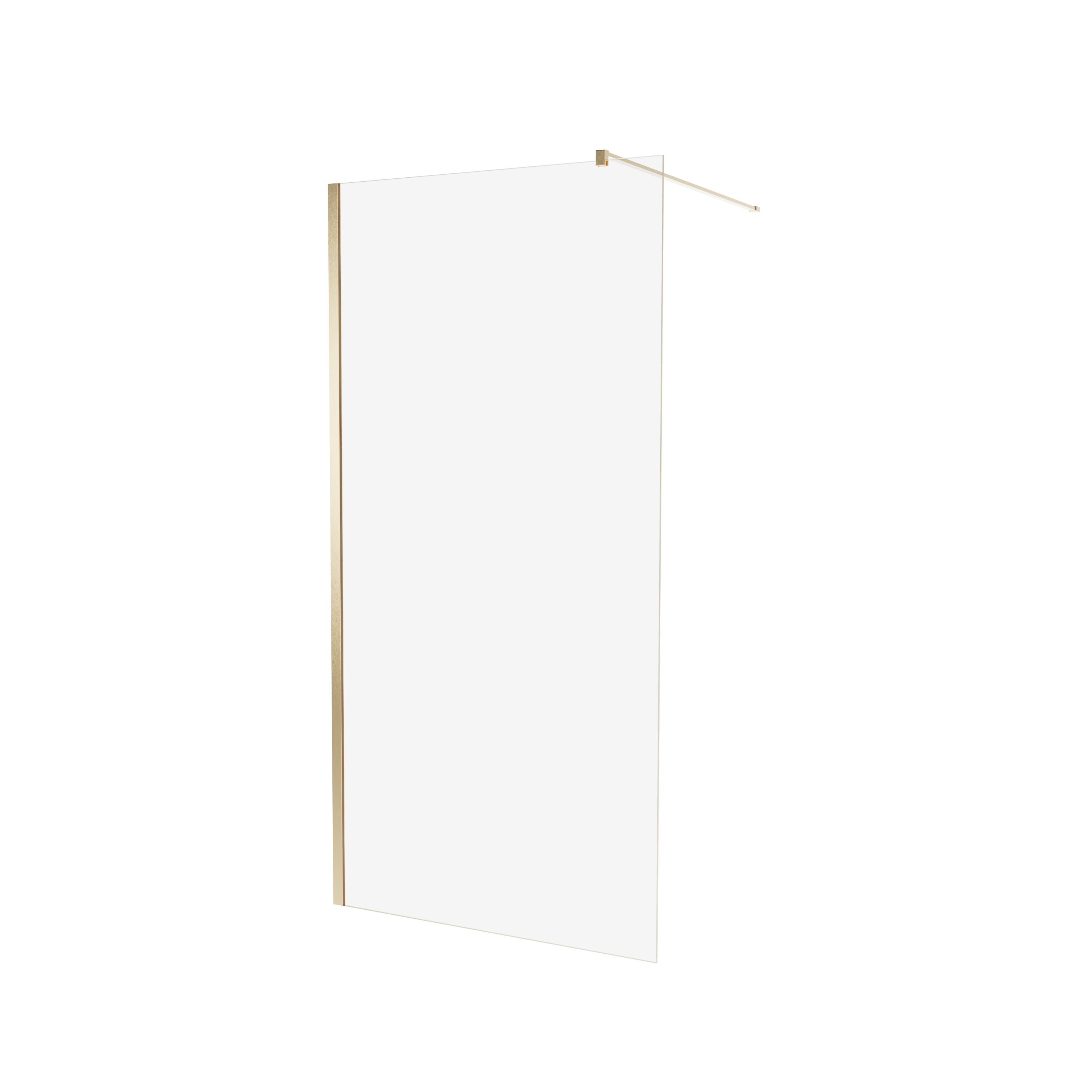 Kabina walk-in Swing Gold Brushed 120x200 cm szkło transparentne Wellneo