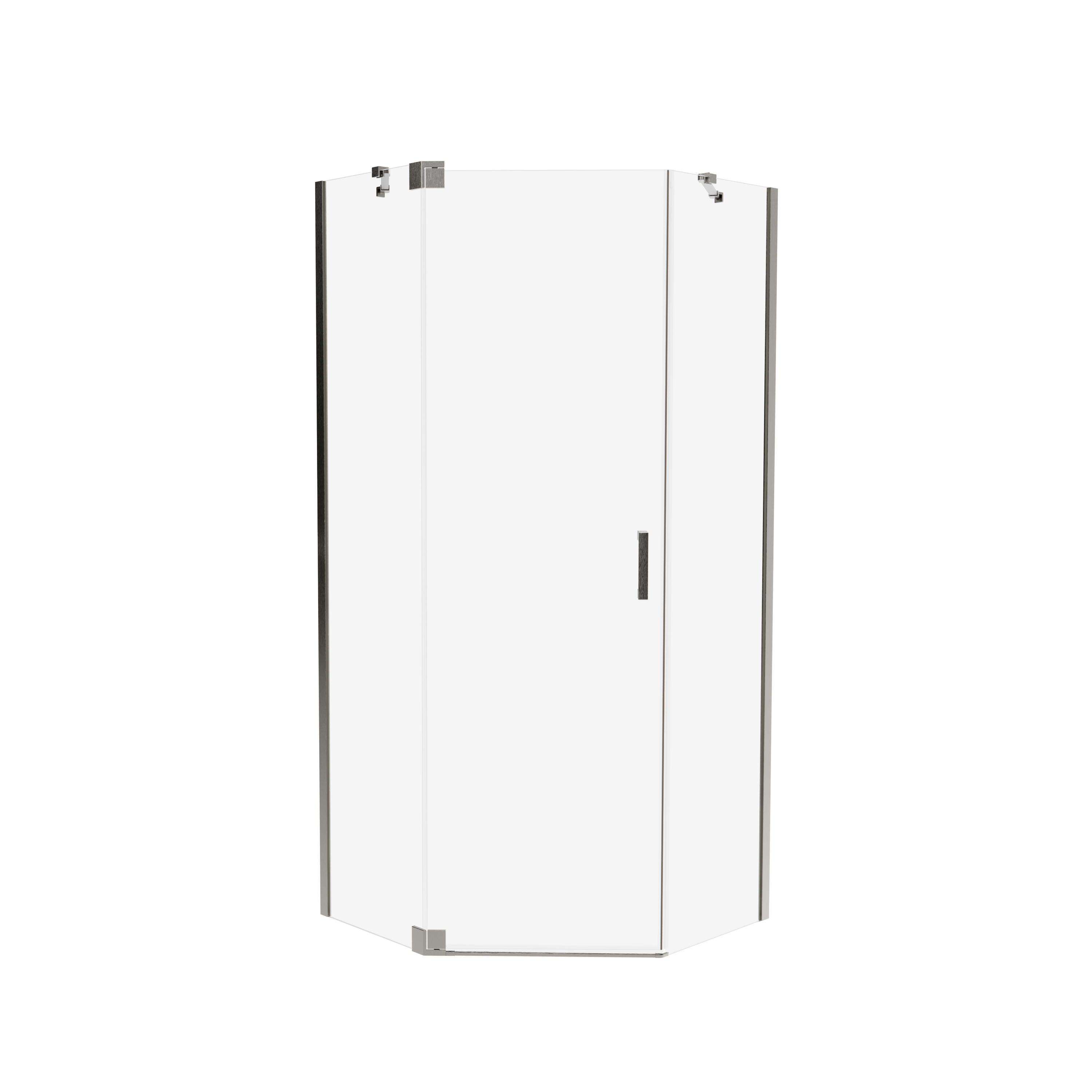 Kabina pięciokątna Swing 90x90x200 cm pojedyncze drzwi uchylne Gunmetal Brushed Wellneo