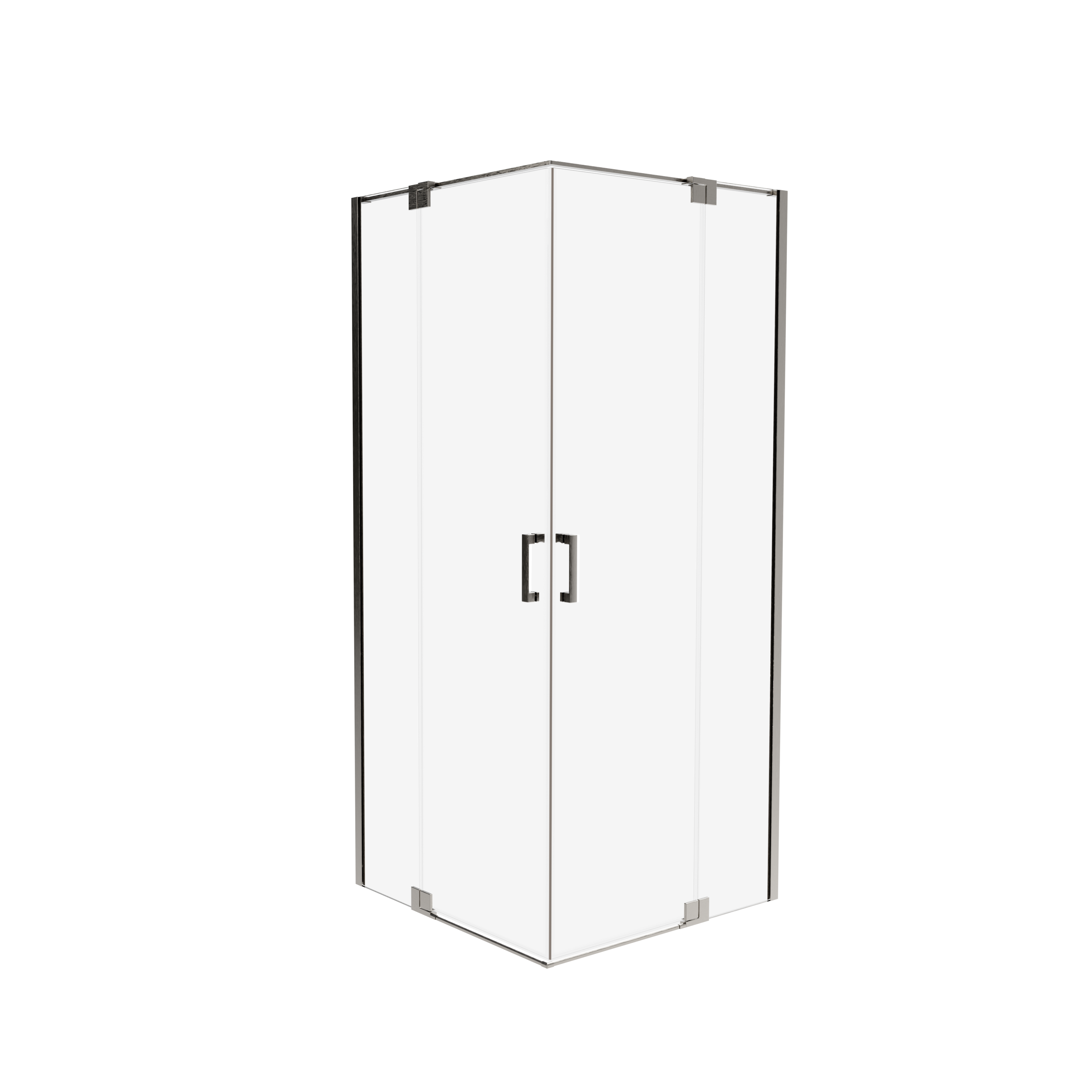 Kabina kwadratowa Swing 80x80x200 cm podwójne drzwi uchylne Gunmetal Brushed Wellneo