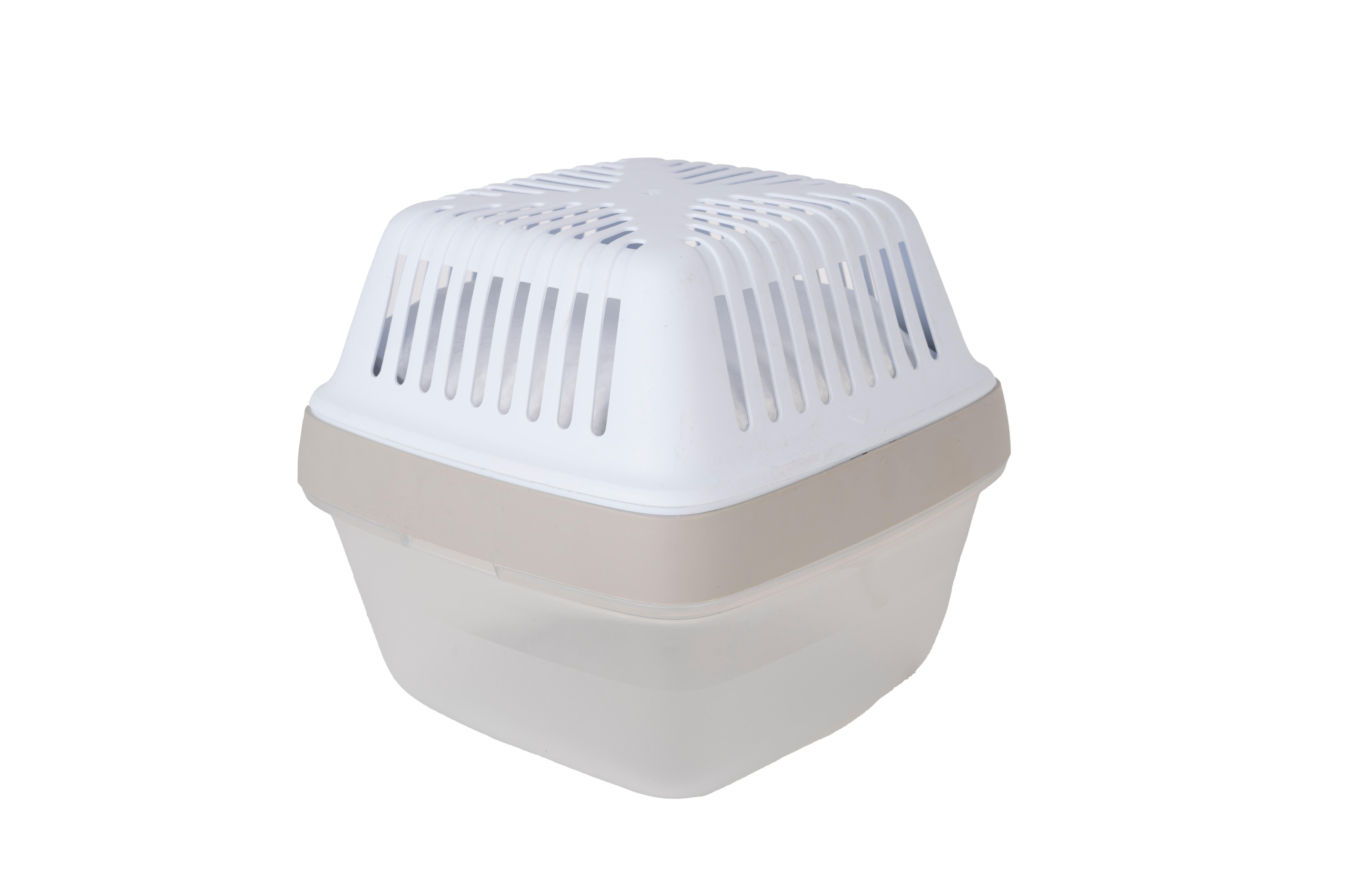 Kit de absorción de humedad  HUMYDRY 450 gr para uso en estancia hasta 15m2. Perfume neutro. 3 recargas en bolsa. Sistema anti vuelco. 18.4 x 15.9 x 18.4 cm. Vida útil 4 semanas. - 6