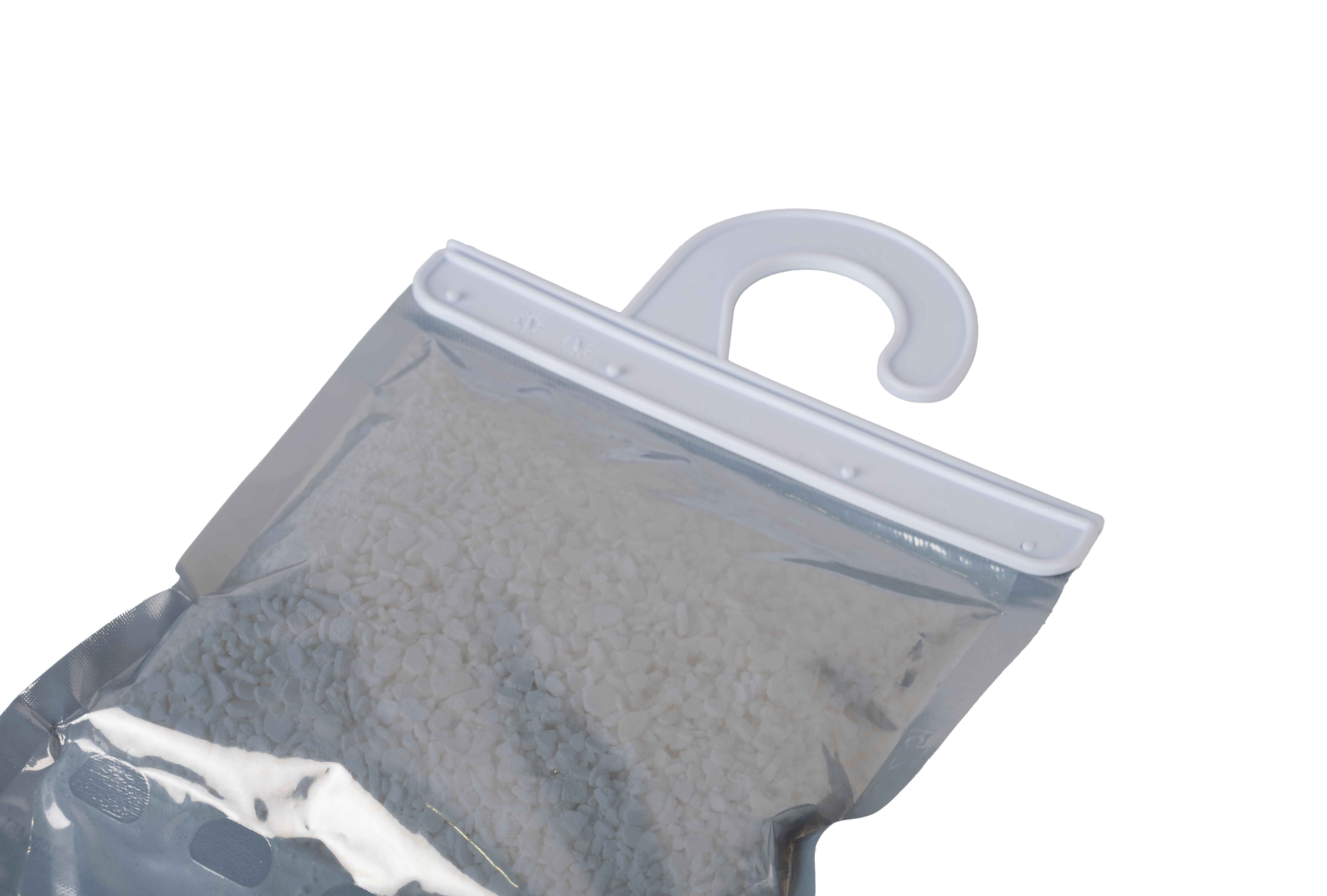 Kit de absorción de humedad  HUMYDRY 250 gr para uso en estancia hasta 8m2. Perfume primavera. 1 recarga en percha. 38.5 x 24 x 16.4 cm. Vida útil 4 semanas. - 3