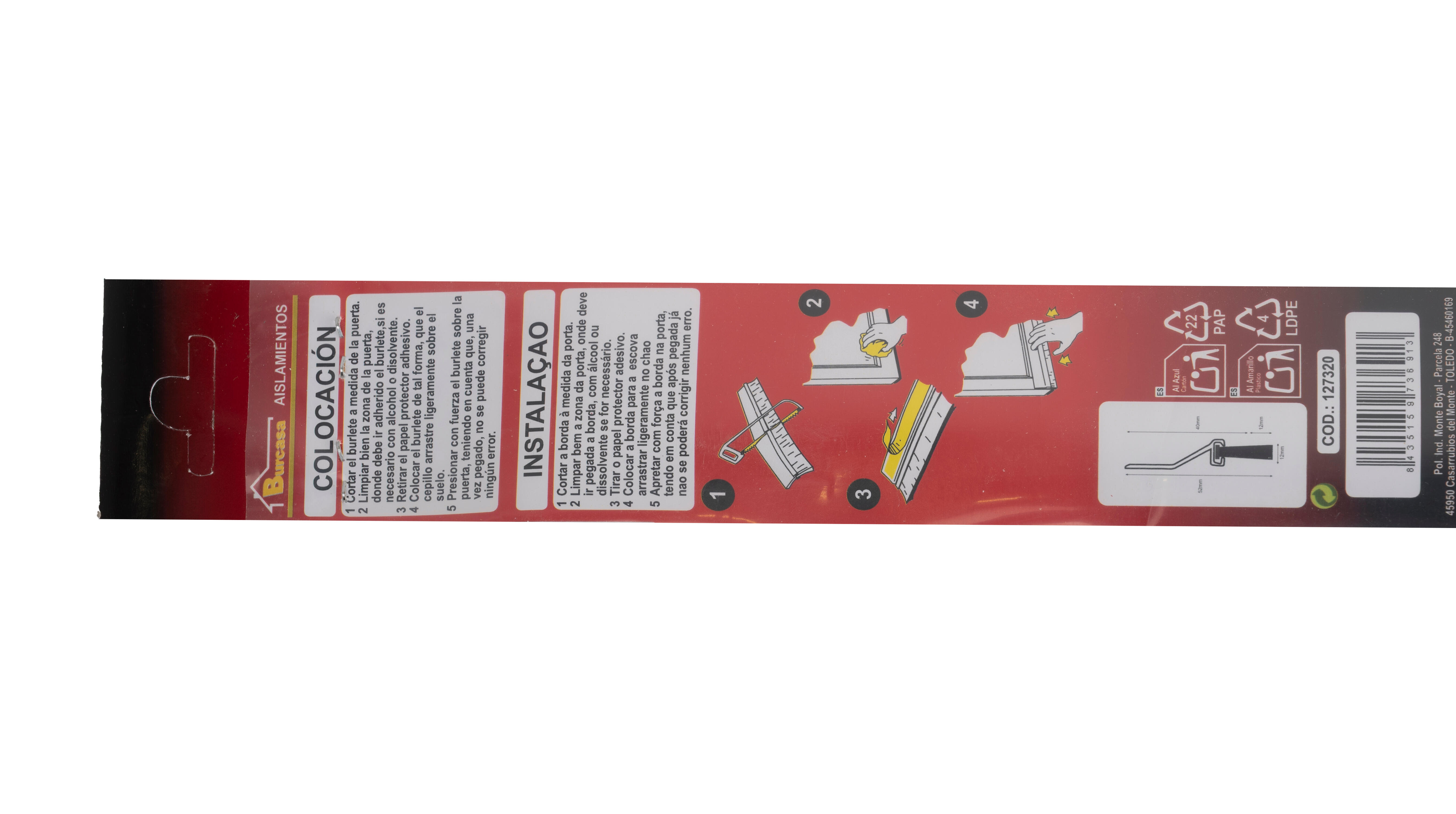 Veda porta adesivo 93CM PVC CARVALHO BRESME - 5