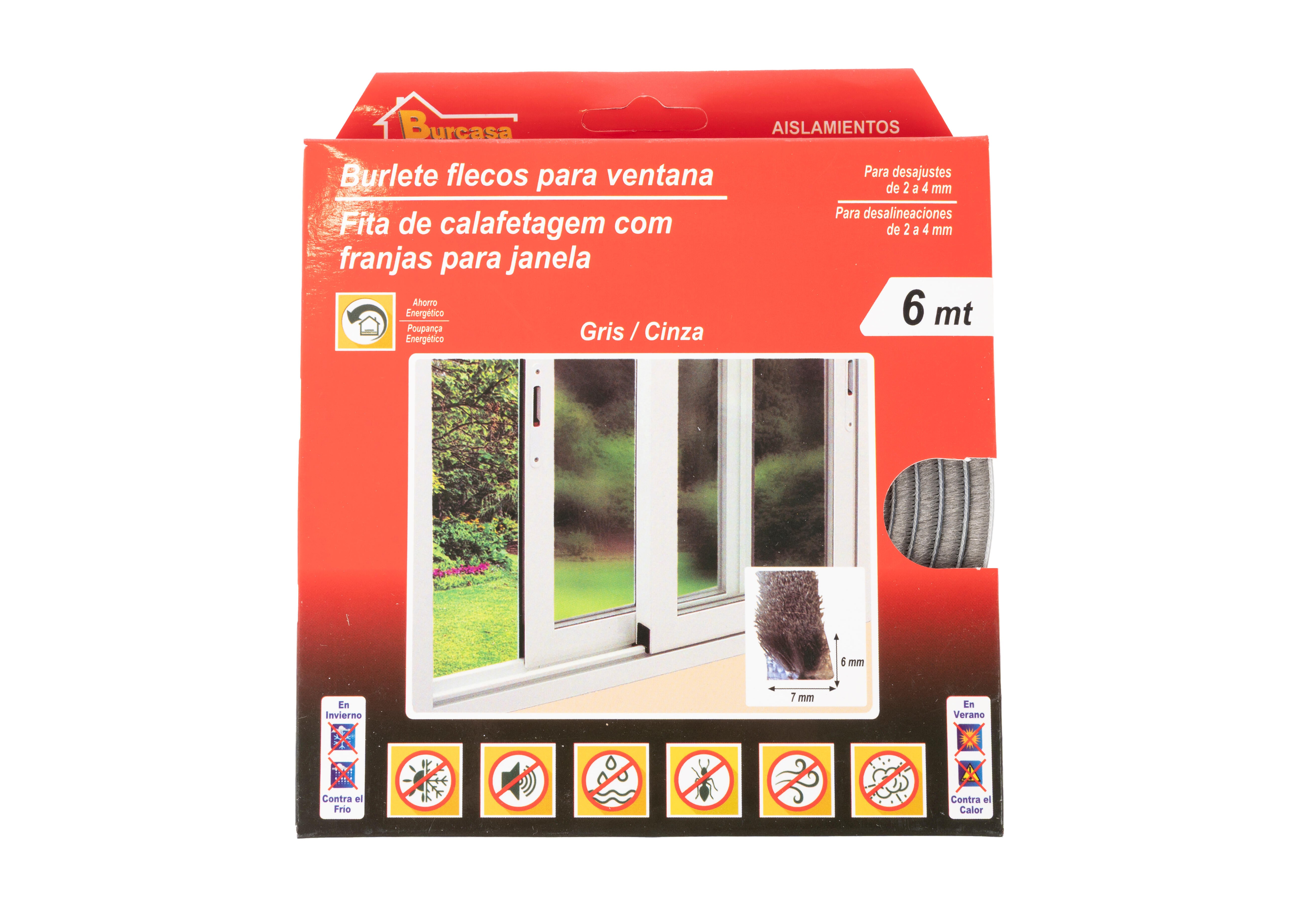 Fita de calafetagem revestimento cinza 4mmx6m Burcasa - 5