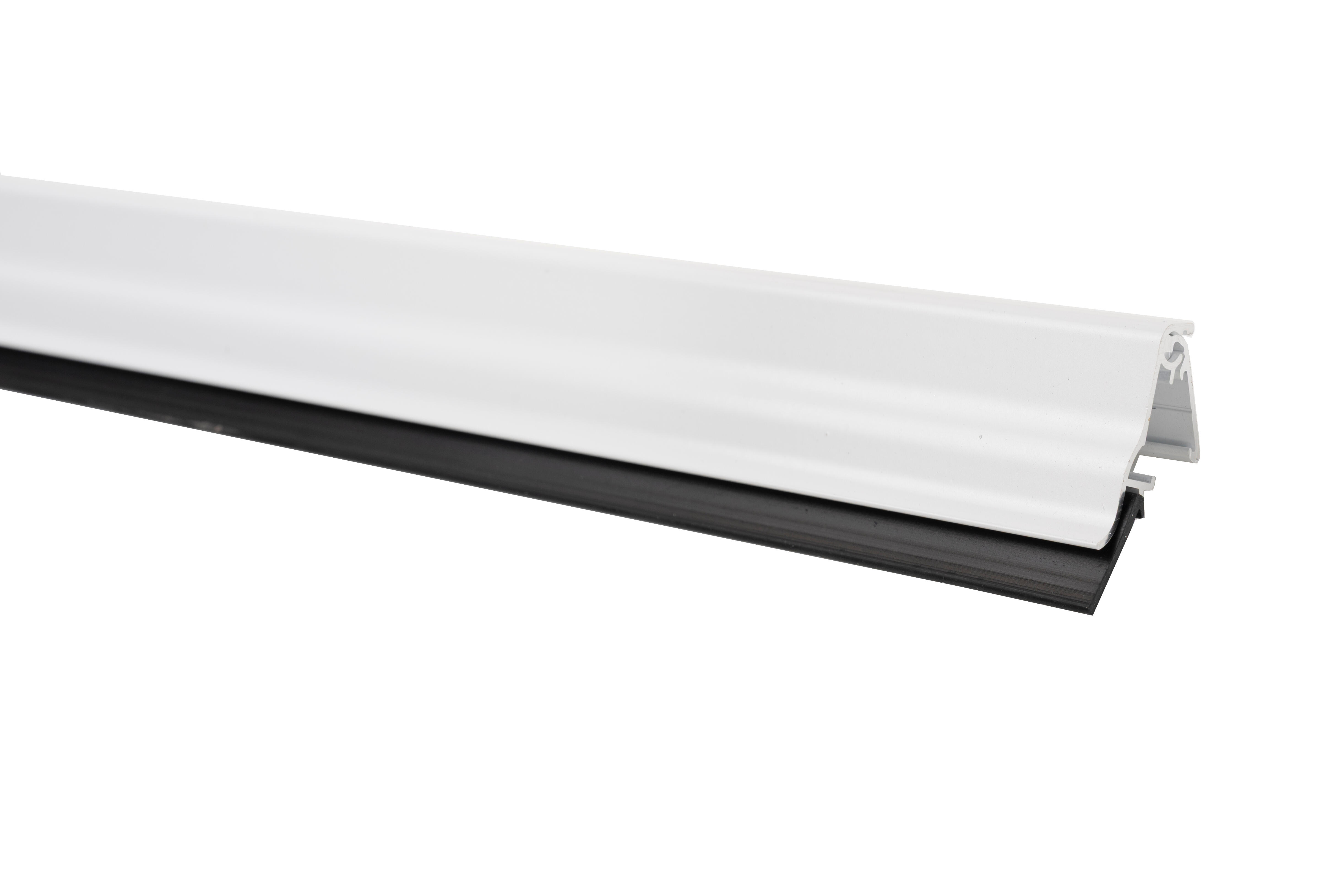 Veda porta basculante 93CM ALUMÍNIO COM ESCOVA BRANCO BRESME - 2