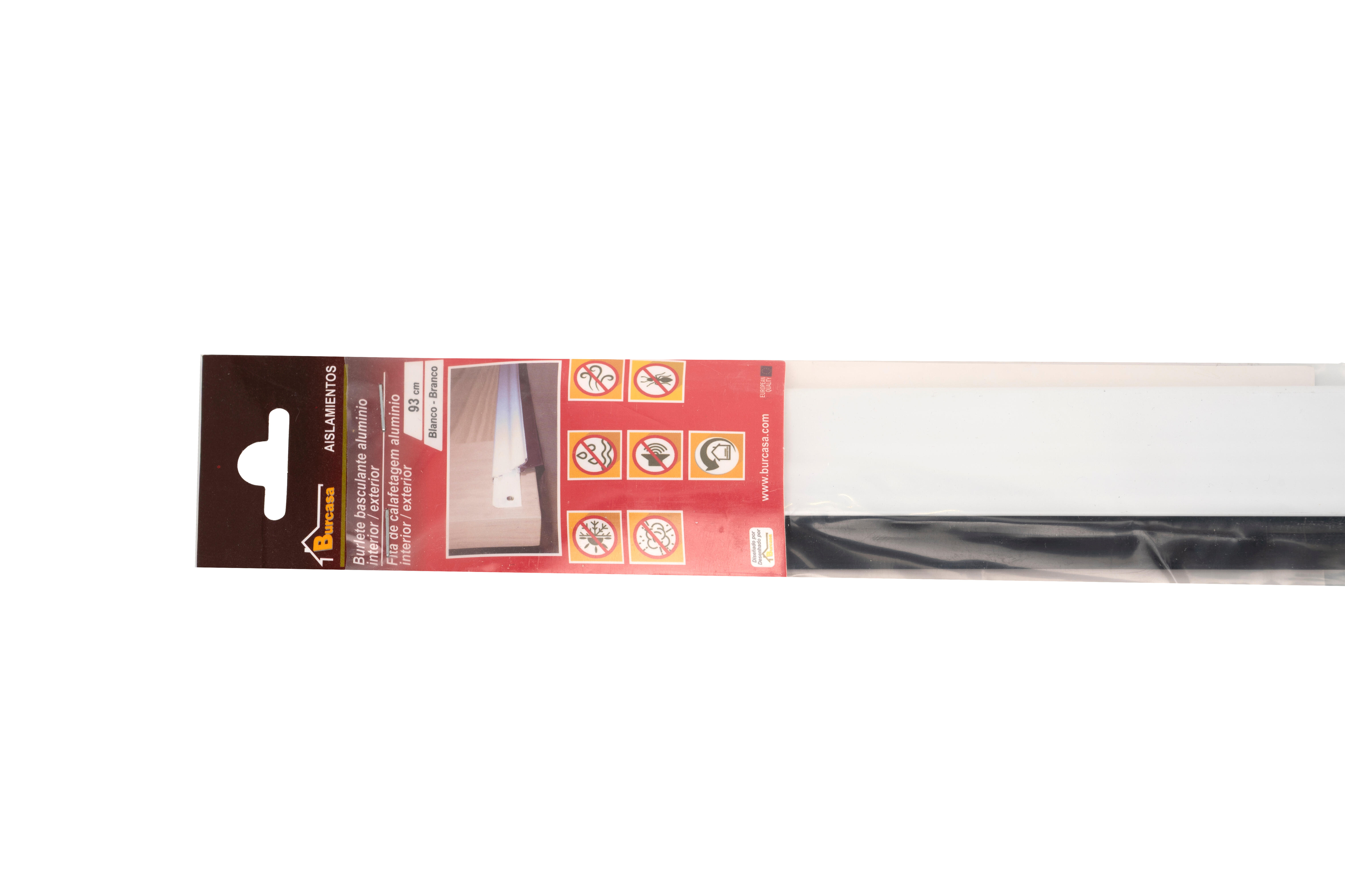 Veda porta basculante 93CM ALUMÍNIO COM ESCOVA BRANCO BRESME - 5
