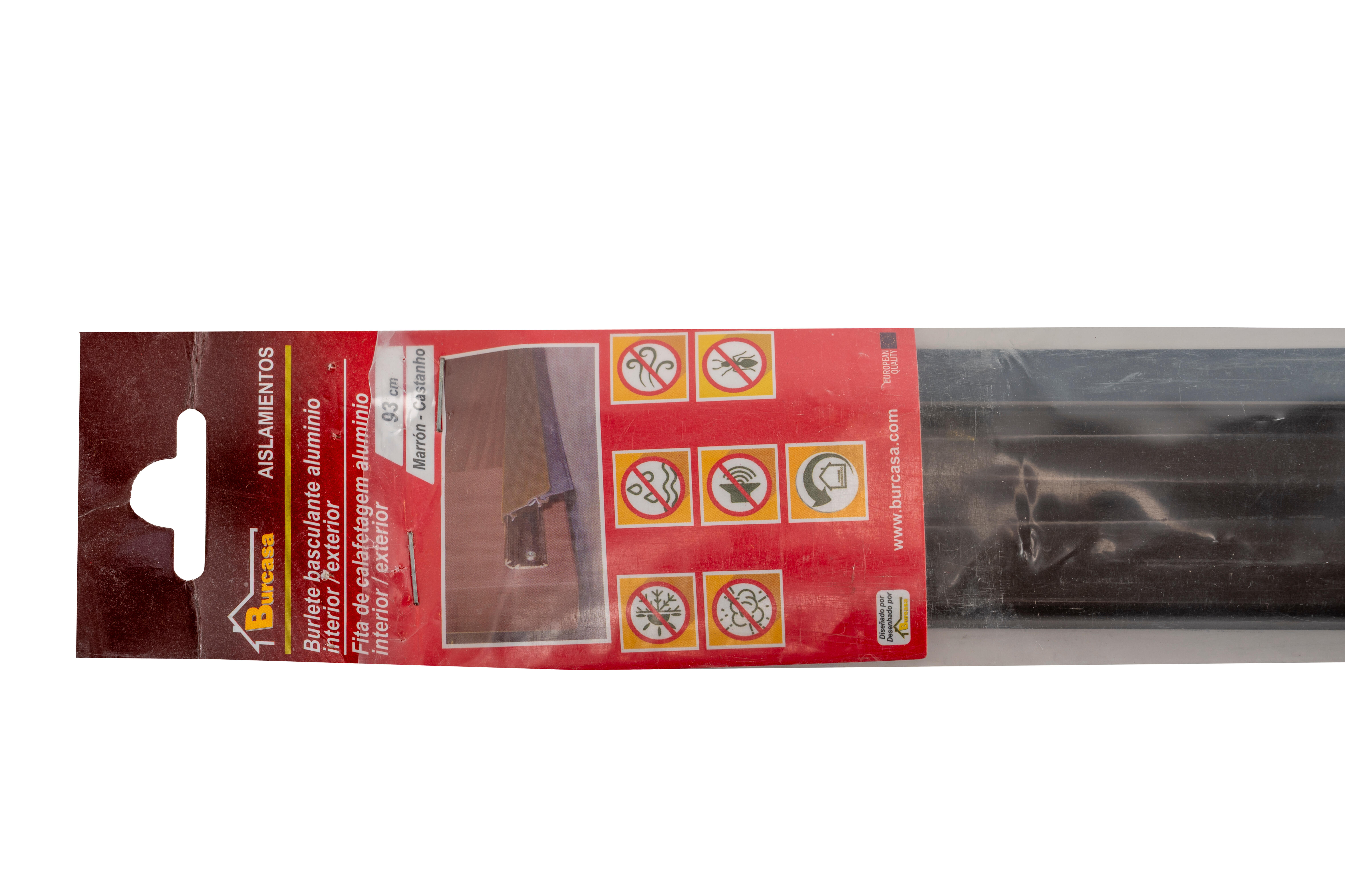 Veda porta basculante 93CM ALUMÍNIO COM ESCOVA CASTANHO BRESME - 5