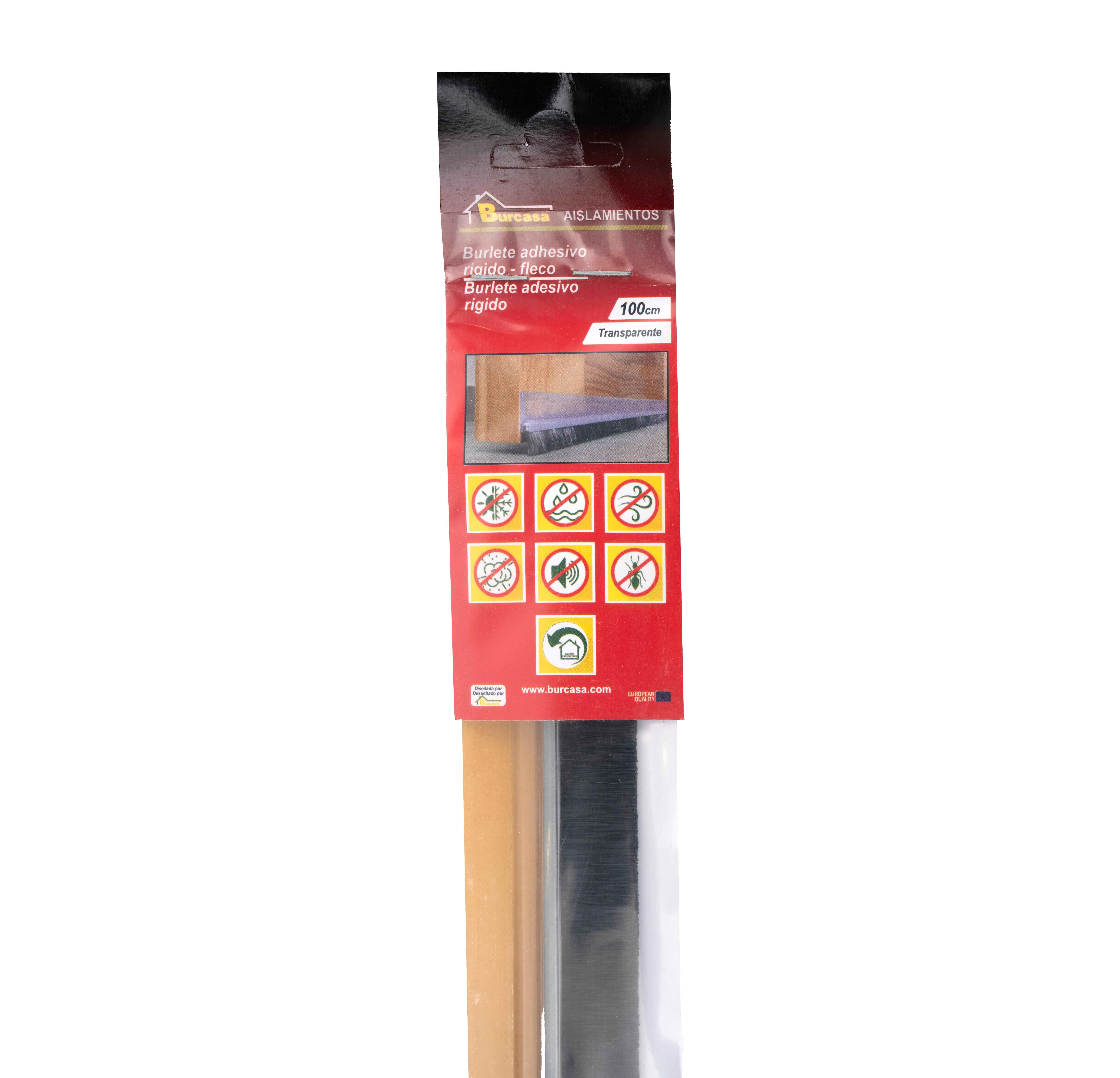 Veda porta adesivo PVC ESCOVA 1M TRANSPARENTE BRESME - 6